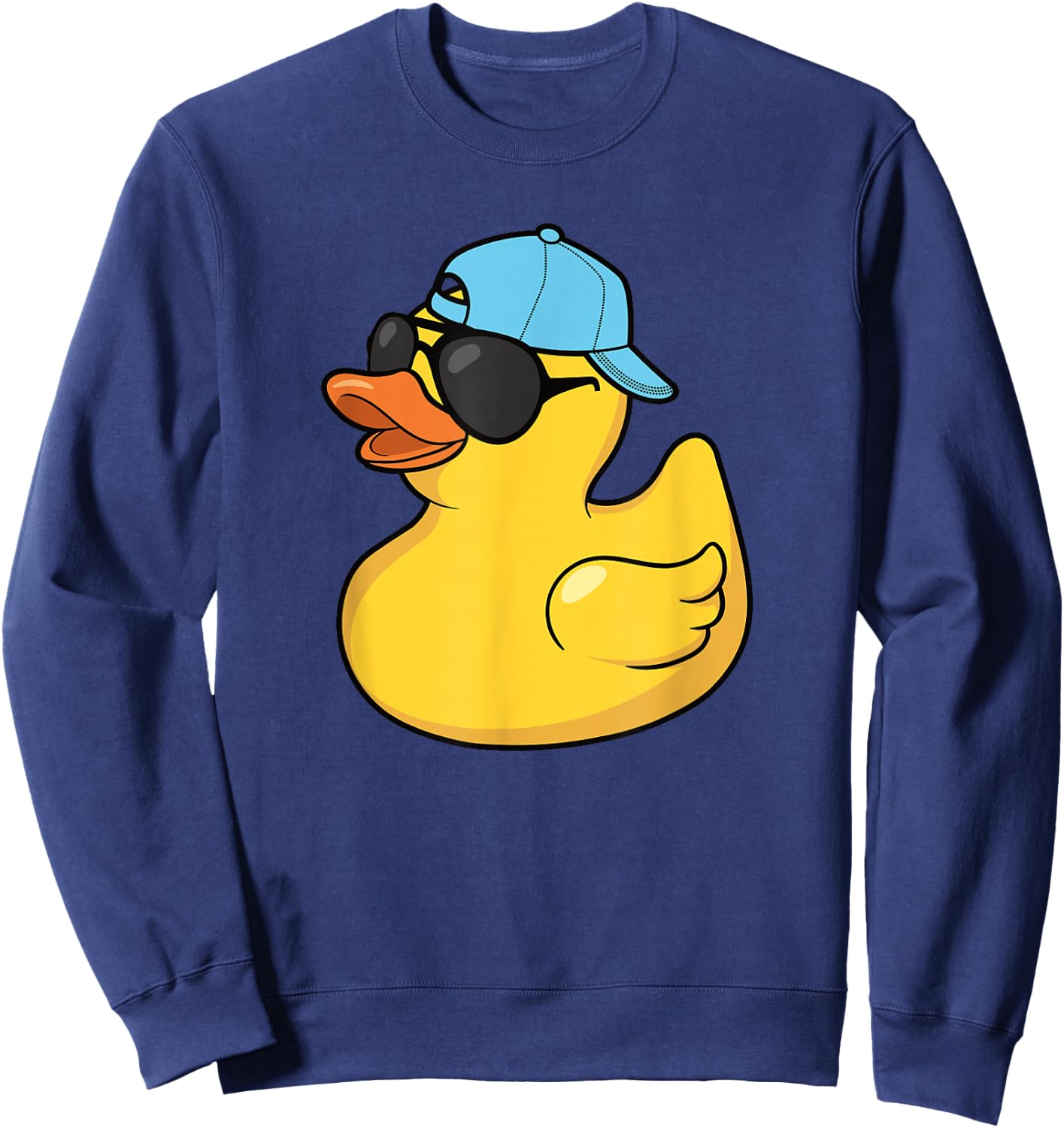 Cool Rubber Duck Sunglasses Funny Men Boys Kids Sweatshirt - Sweatshirt | Navy