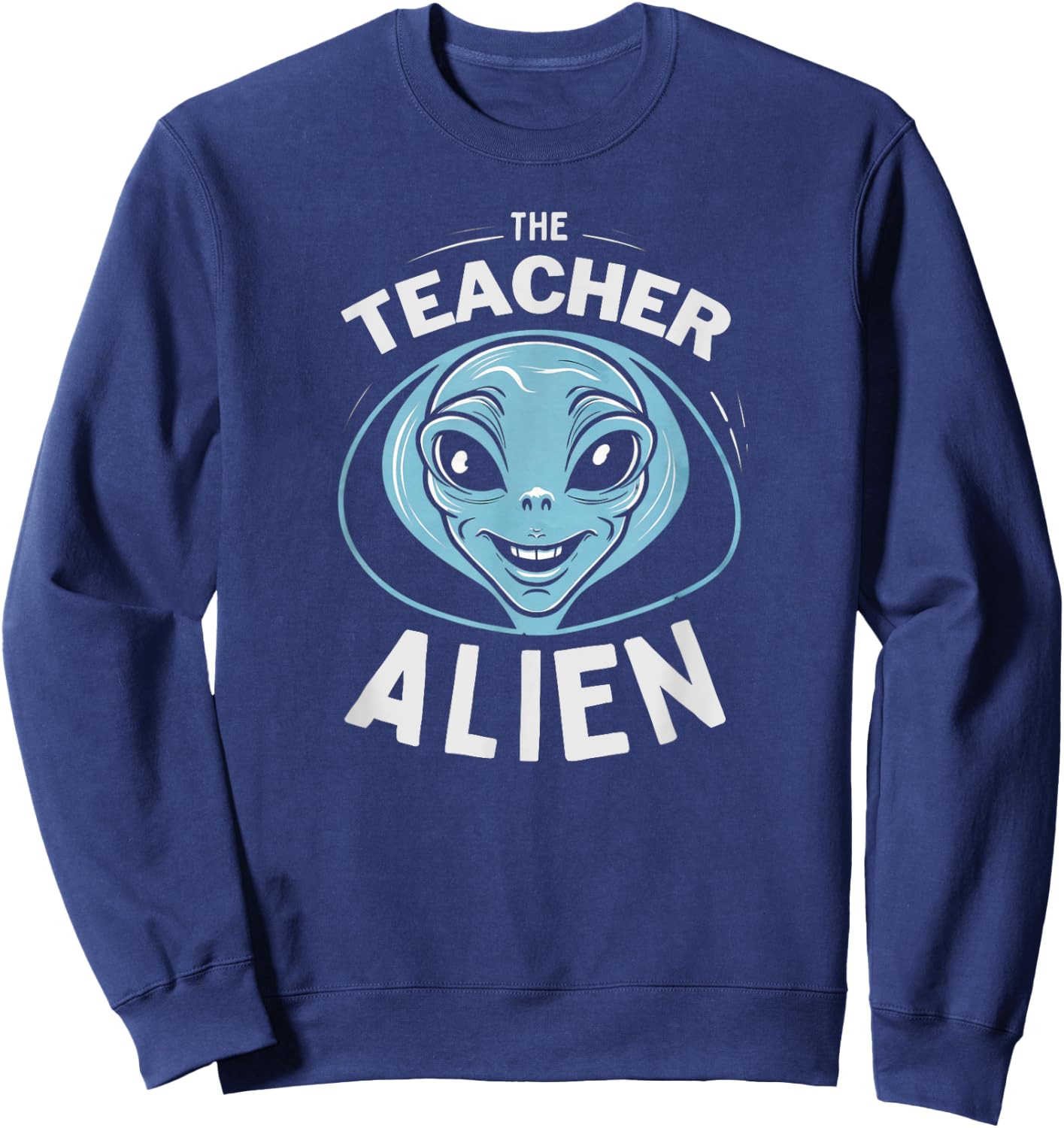 The Teacher Alien Halloween Costume Sweatshirt - Sweatshirt | Navy