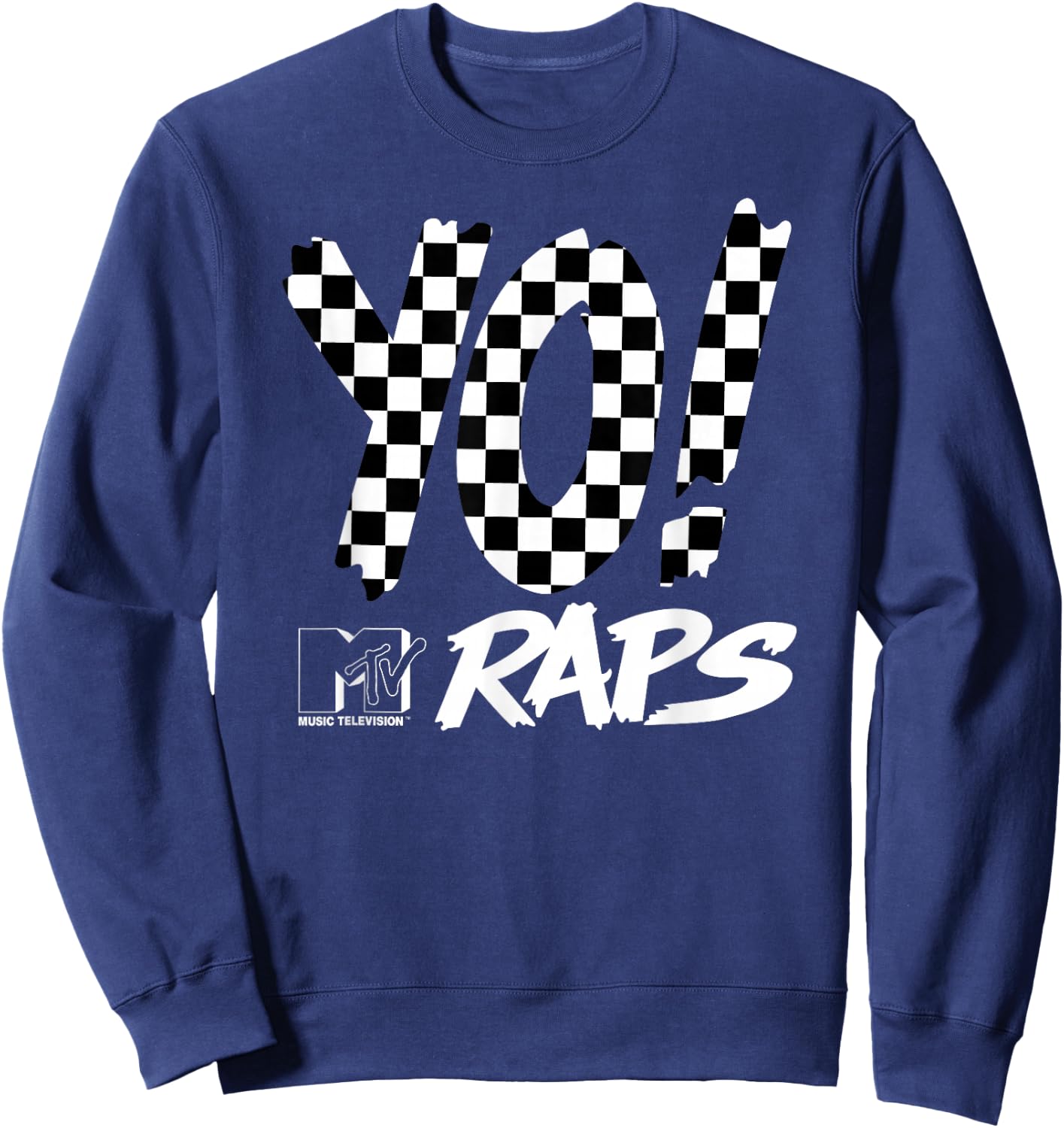 Yo! MTV - Raps Checkered Sweatshirt - Sweatshirt | Navy