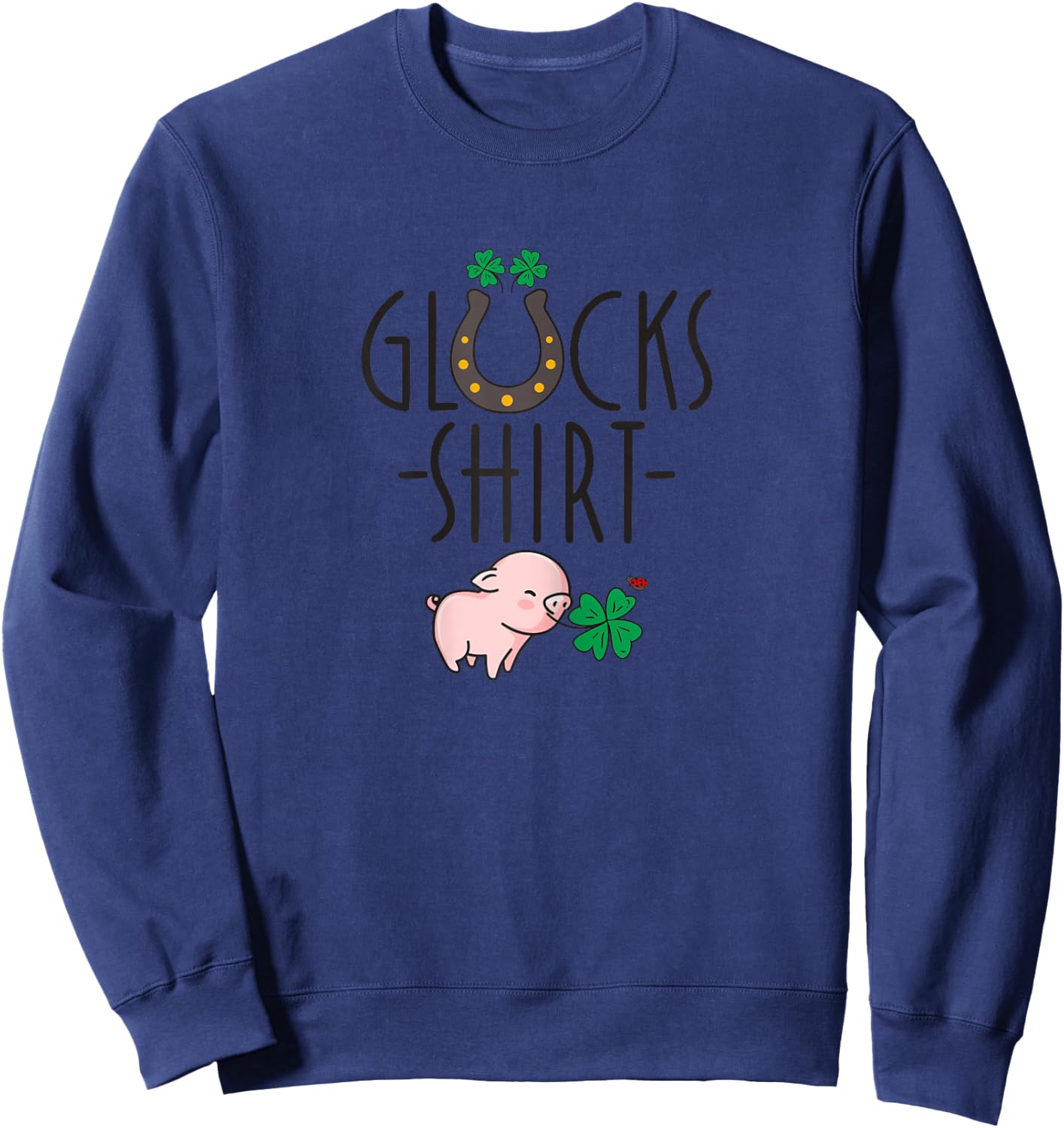 Women's Lucky - Lucky Charm Exam Graduation School Lucky Sweatshirt - Sweatshirt | Navy