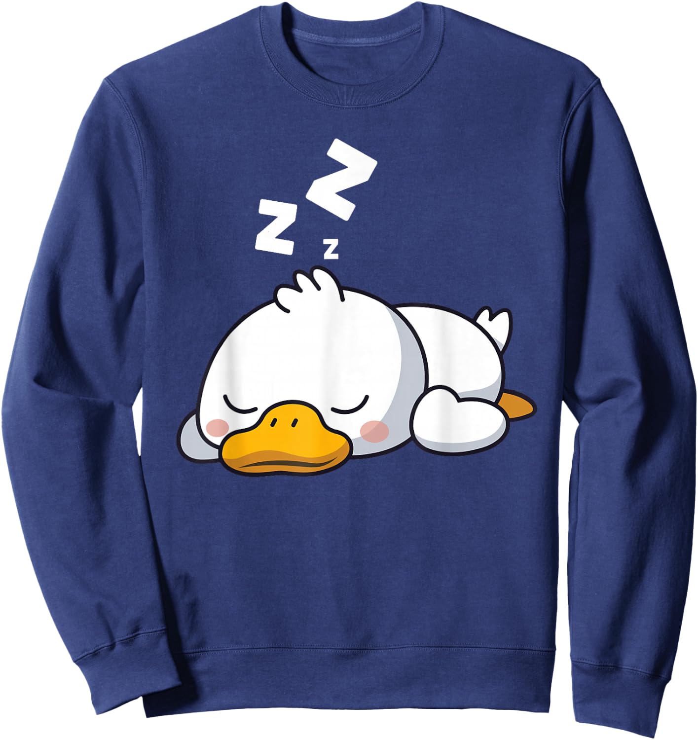 Cute Duck Sleeping Funny Duck Lover Sweatshirt - Sweatshirt | Navy