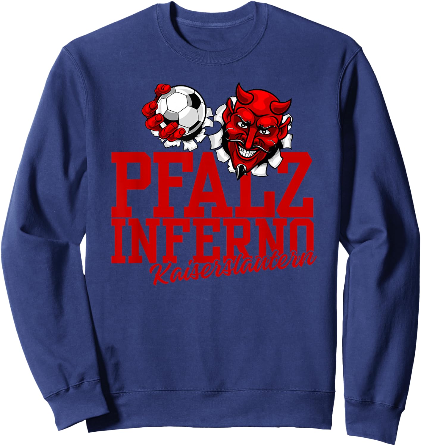 Football Lautern Verein Kaiserslautern Lautre Stadt Pfalz , black Sweatshirt - Sweatshirt | Navy