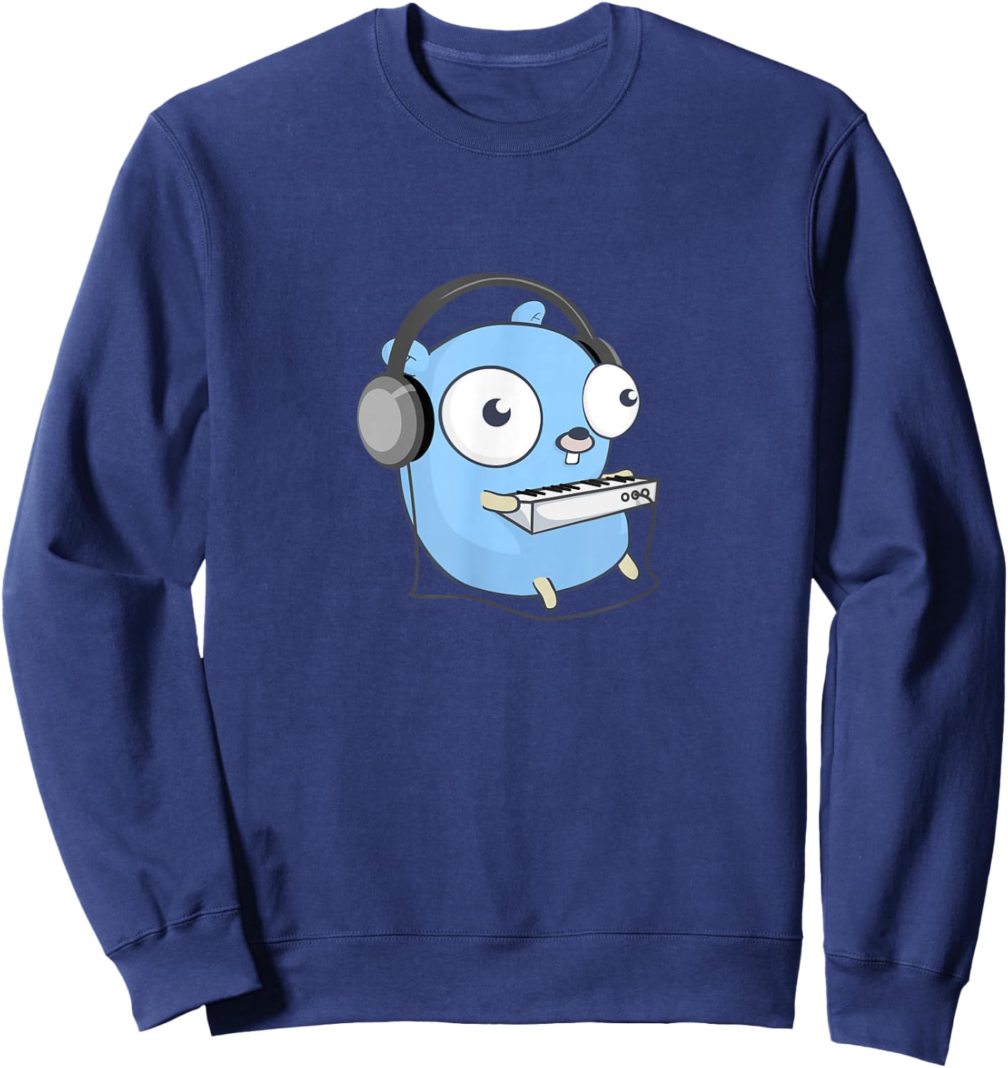 Go Developer golang music gopher Sweatshirt - Sweatshirt | Navy