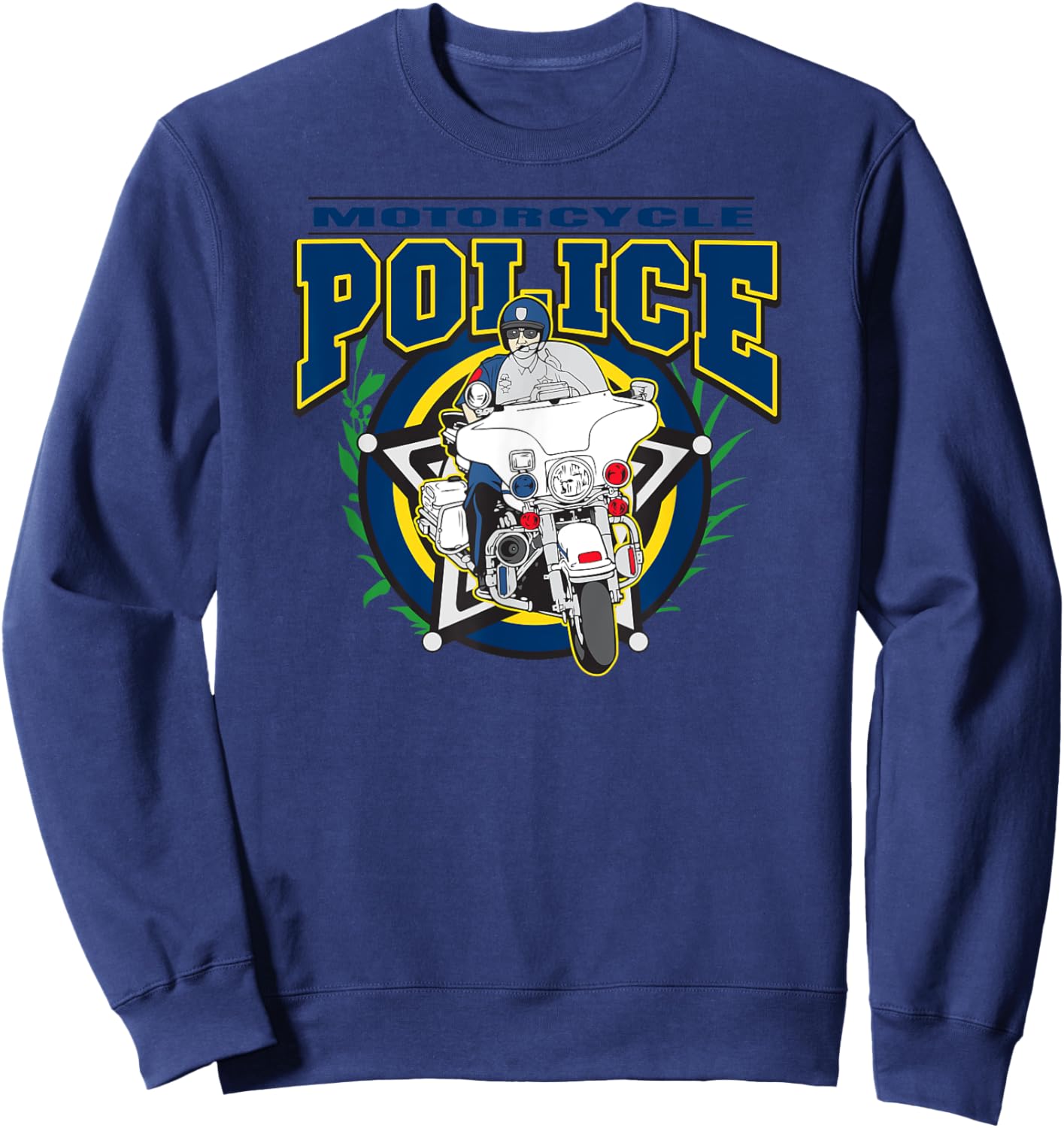 Motorcycle Police Law Enforcement Sweatshirt - Sweatshirt | Navy
