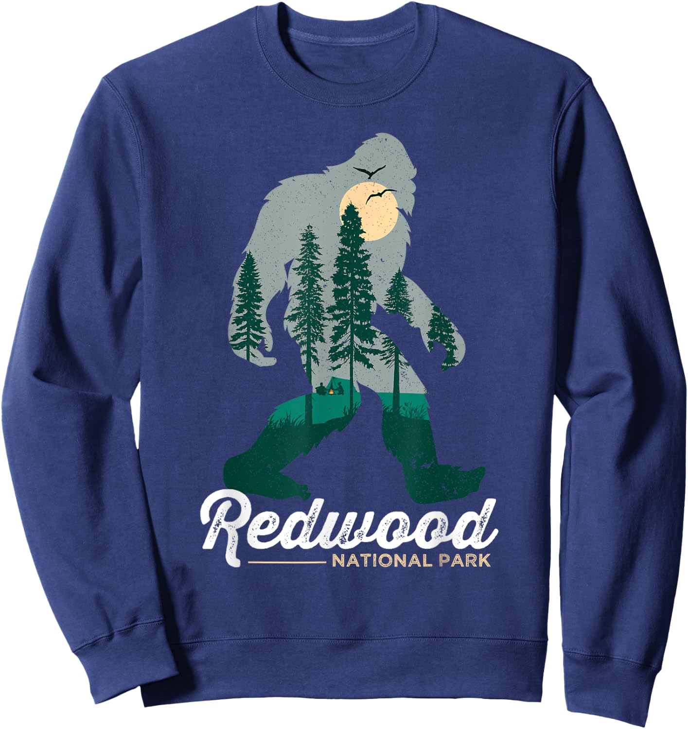 Redwood National Park Shirt Camping Bigfoot National Park Sweatshirt - Sweatshirt | Navy