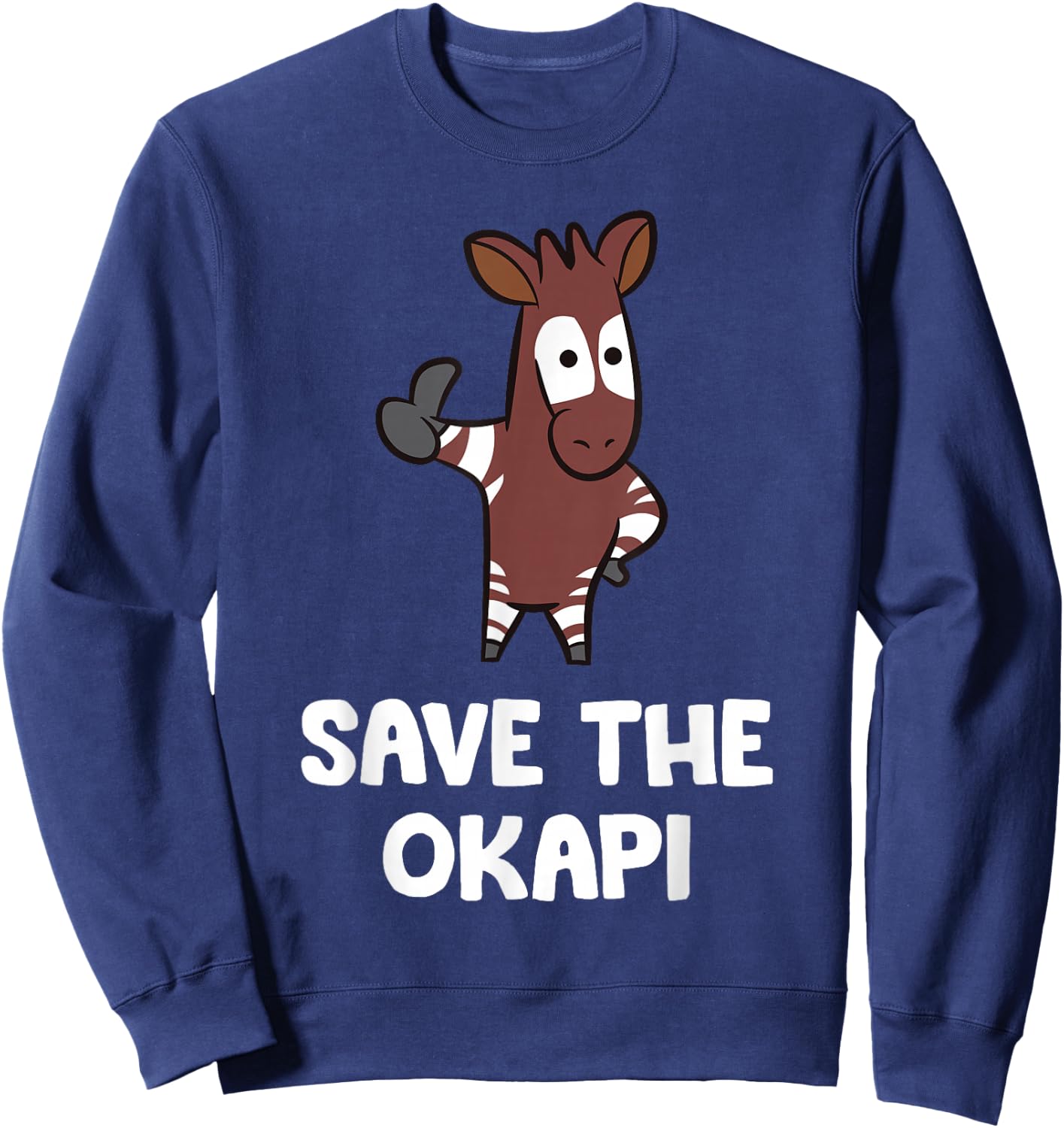 Save The Okapi Sweatshirt - Sweatshirt | Navy