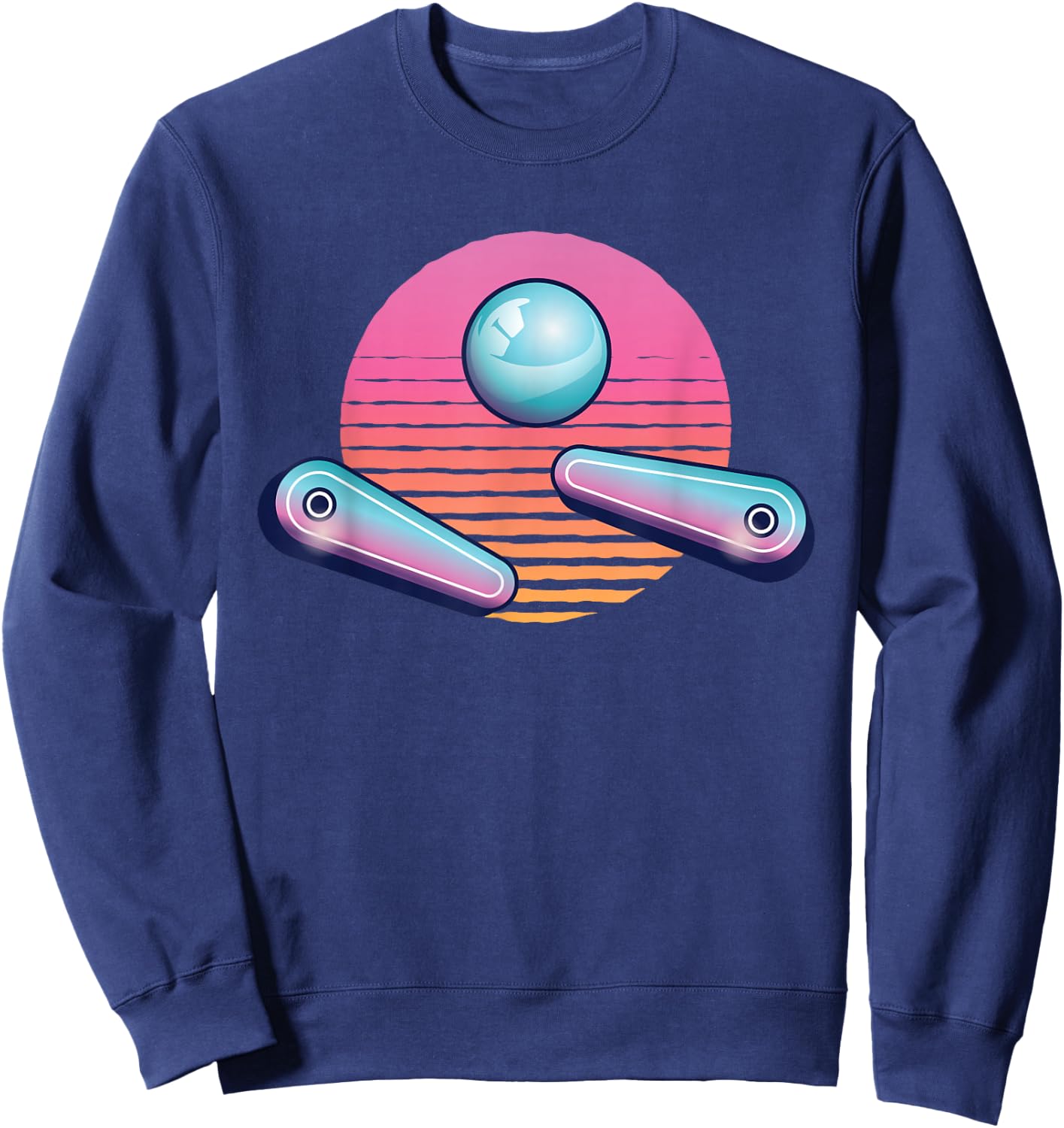 Pinball Arcade Game Machine 80s Retro Gamer Vintage Gaming Sweatshirt - Sweatshirt | Navy