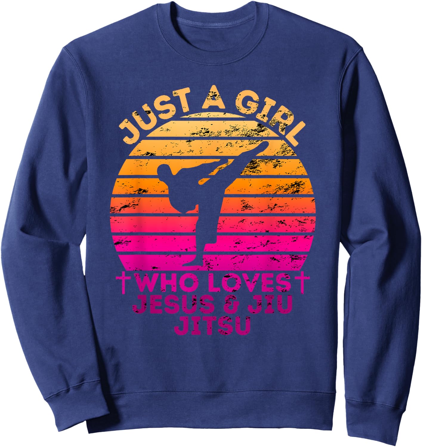 Just A Girl Who Loves Jesus And Jujutsu Sweatshirt - Sweatshirt | Navy