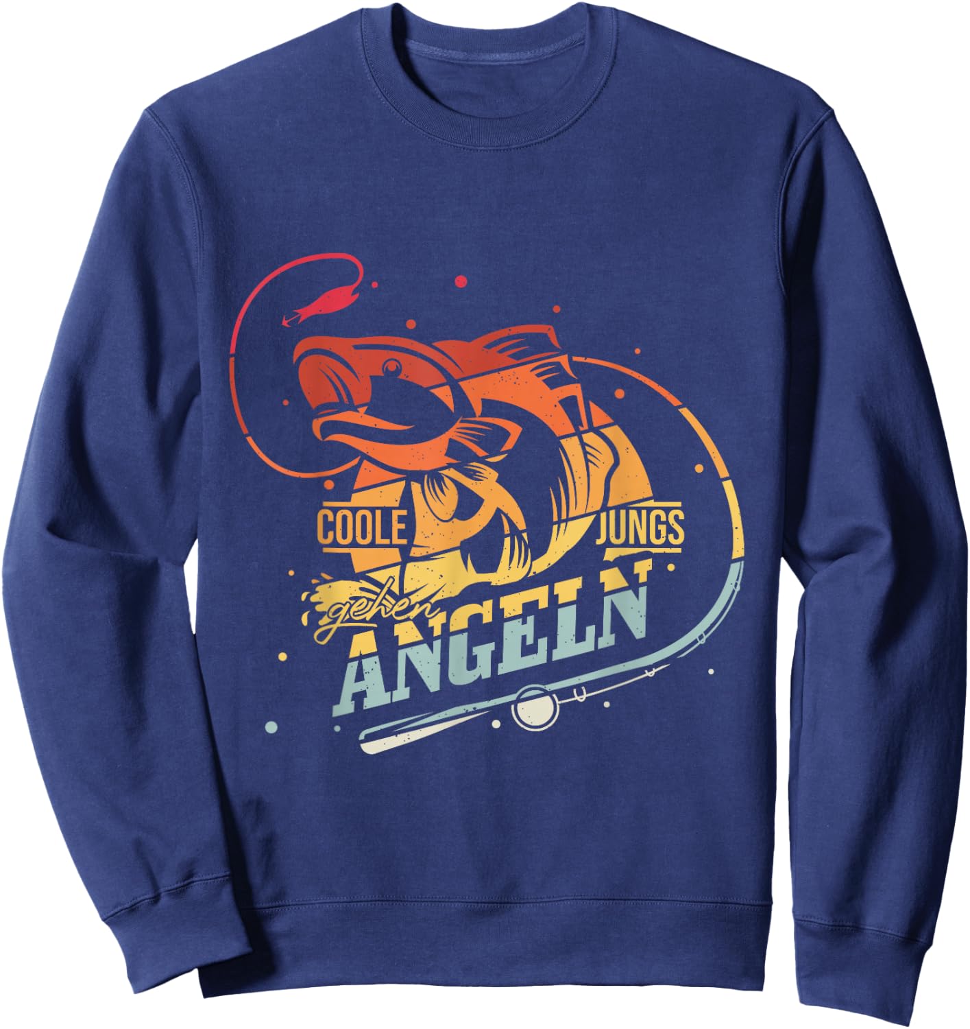 Cool Boys Going Fishing - Fisherman Gift Boys , black Sweatshirt - Sweatshirt | Navy