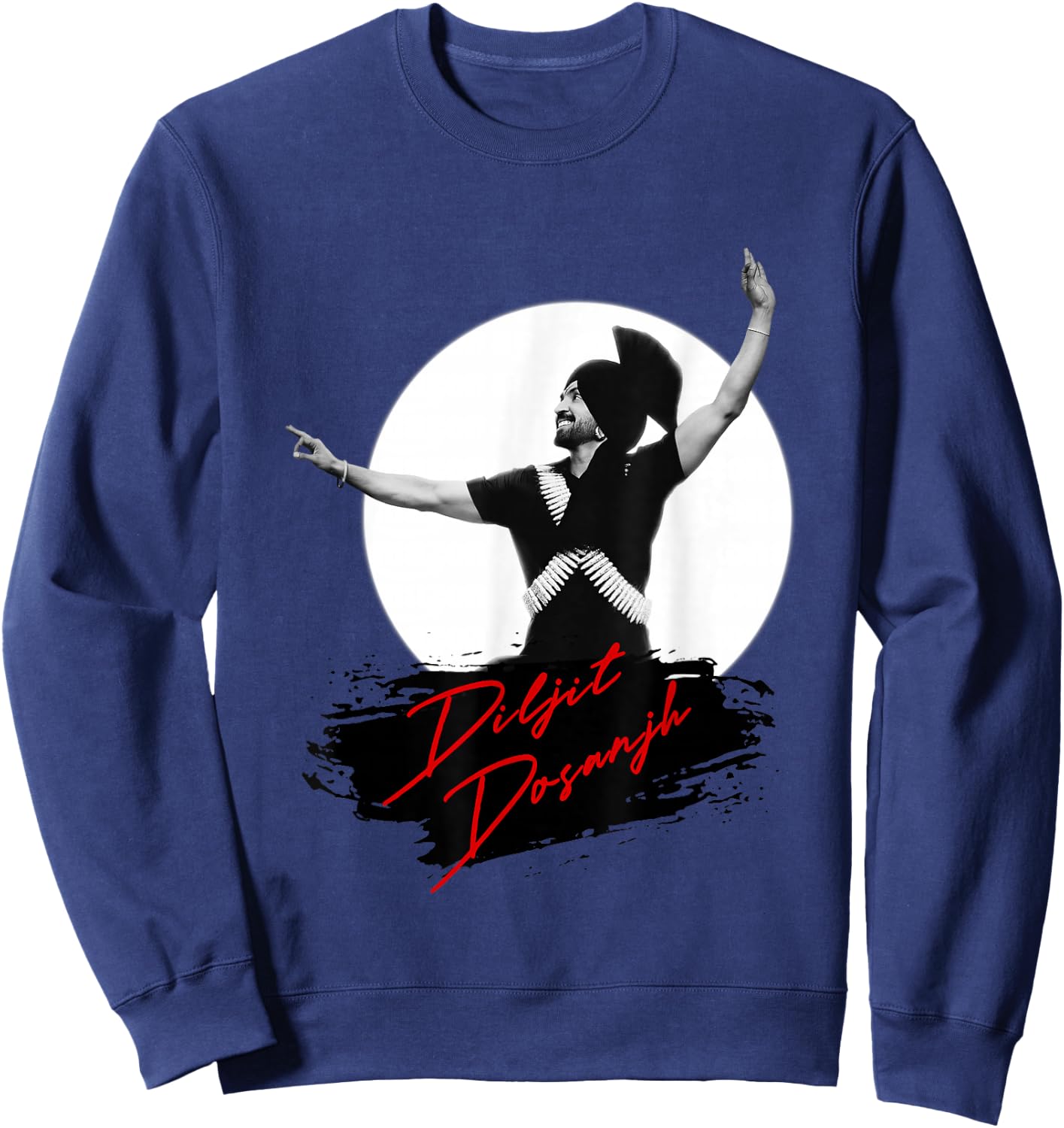 DIljit Morni Iconic Dance - Aura Tour Sweatshirt - Sweatshirt | Navy