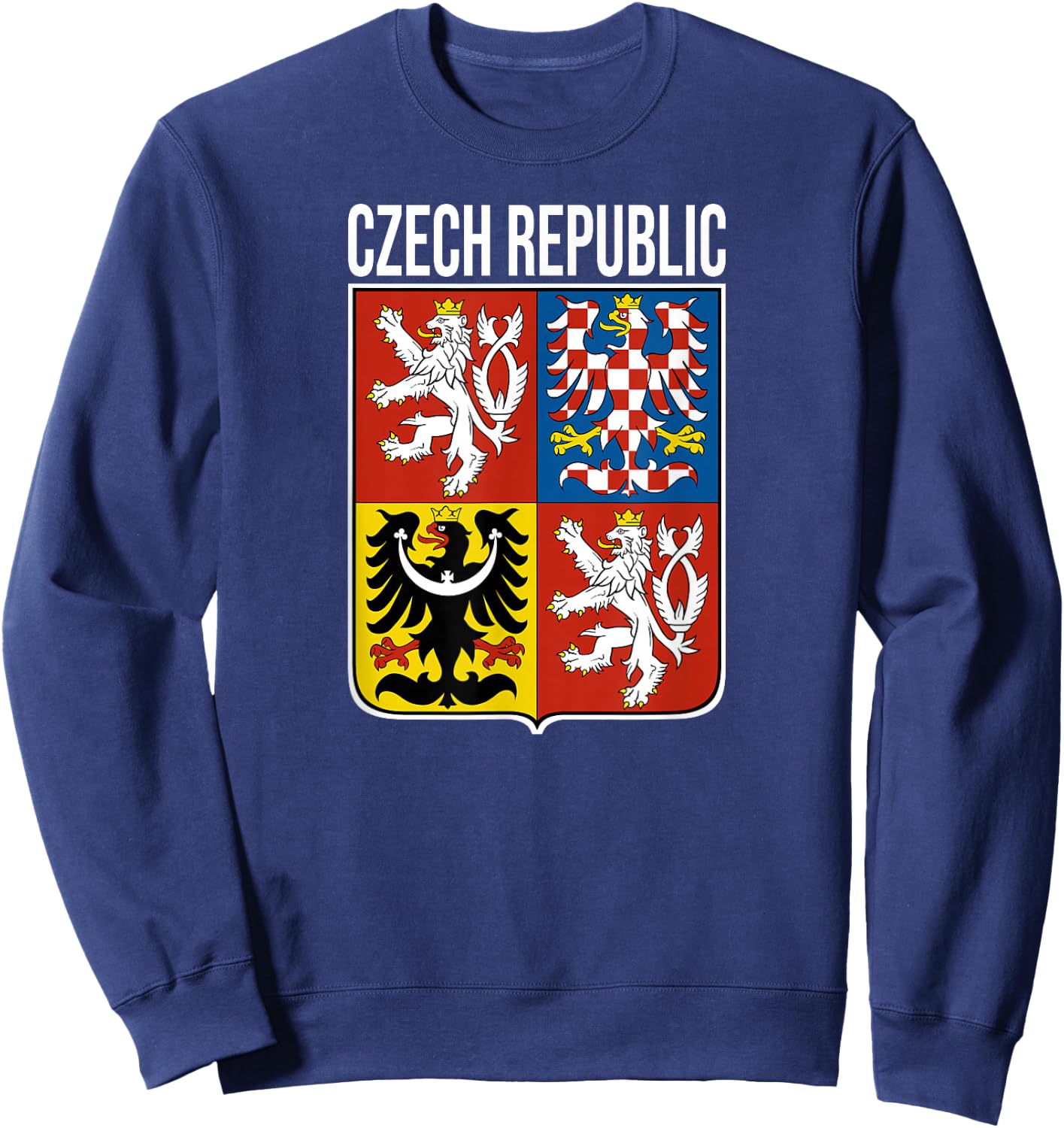 Flag Symbol of the Czech Republic , Black, S Sweatshirt - Sweatshirt | Navy