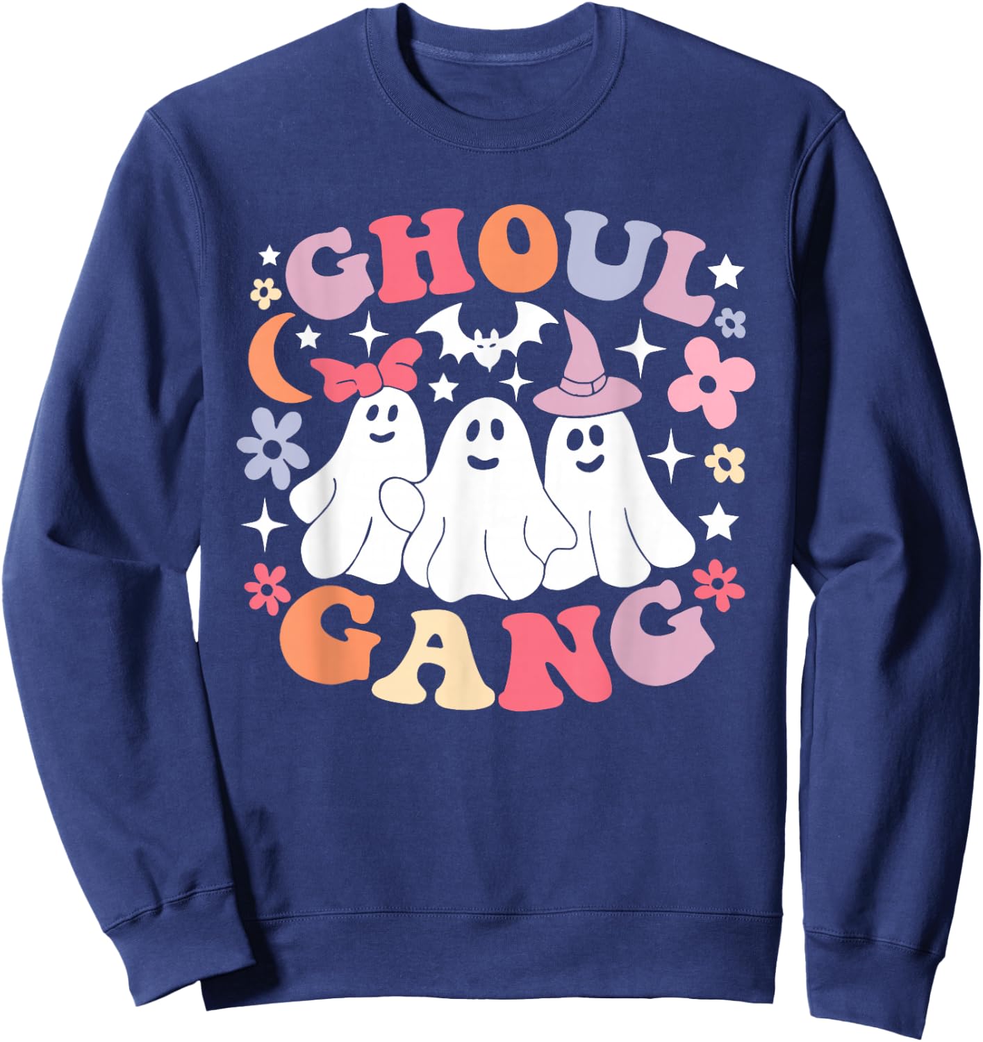 Ghoul Gang Shirt Funny Ghost Halloween Men Women Kids Sweatshirt - Sweatshirt | Navy