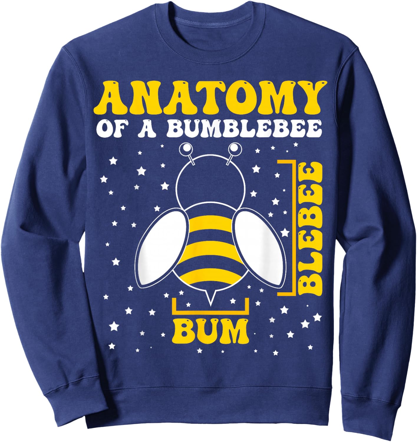 Bumble Bee Anatomy Bee Lovers Sweatshirt - Sweatshirt | Navy