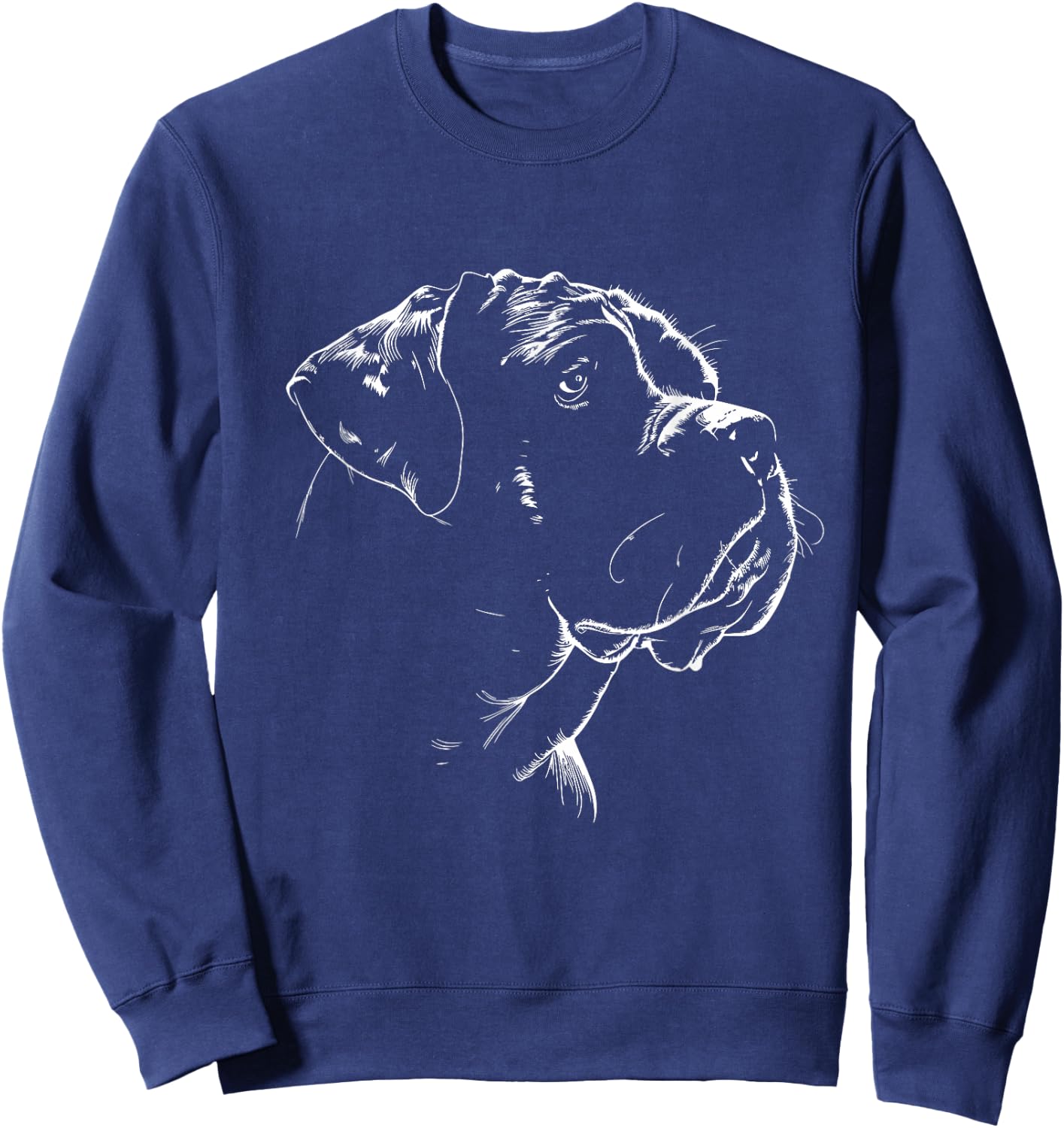 English Mastiff Face Dog Graphic Design Sweatshirt - Sweatshirt | Navy
