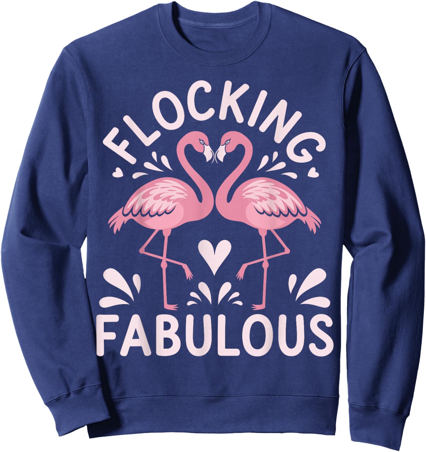 Flocking Fabulous Flamingo Sweatshirt - Sweatshirt | Navy