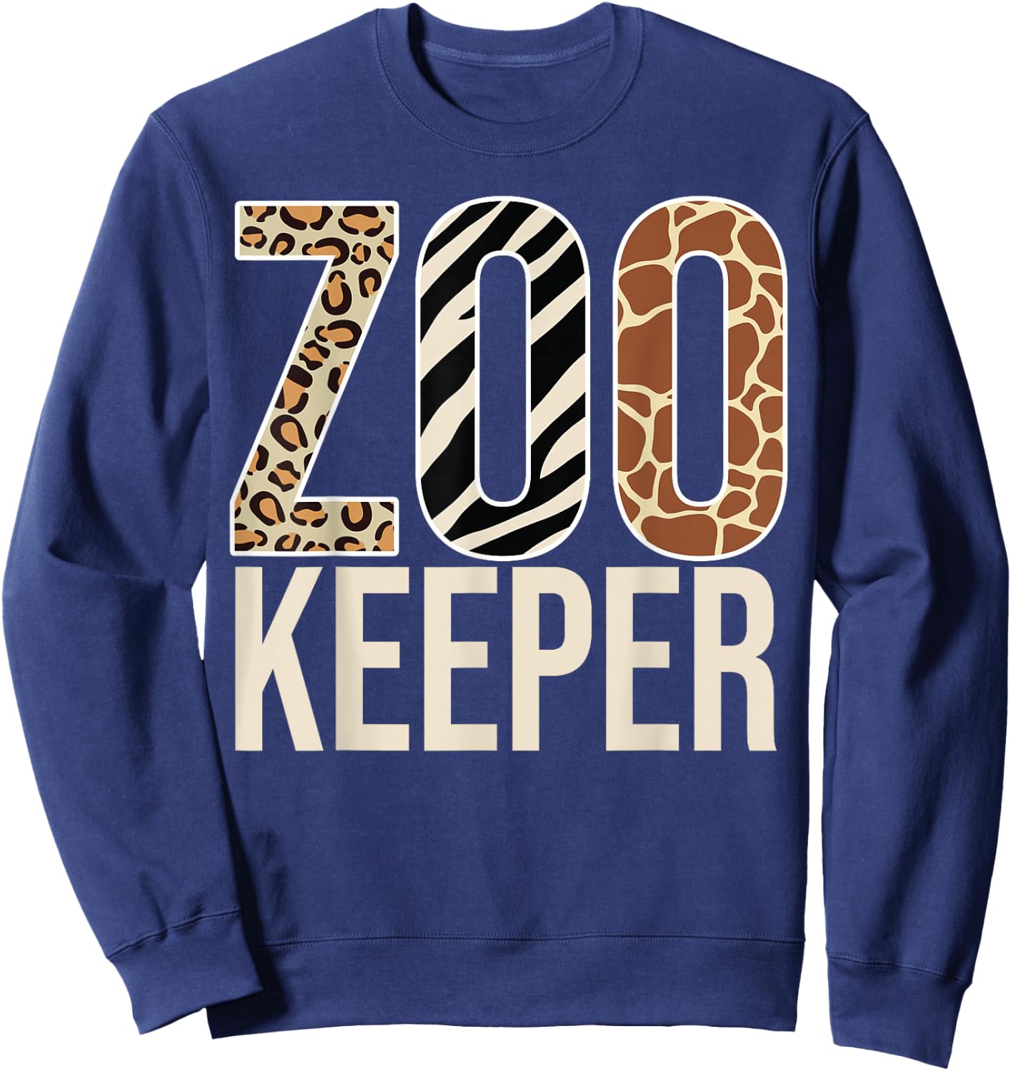 Zookeeper Animals Zoo Wildlife Lover Safari Savanna Costume Sweatshirt - Sweatshirt | Navy