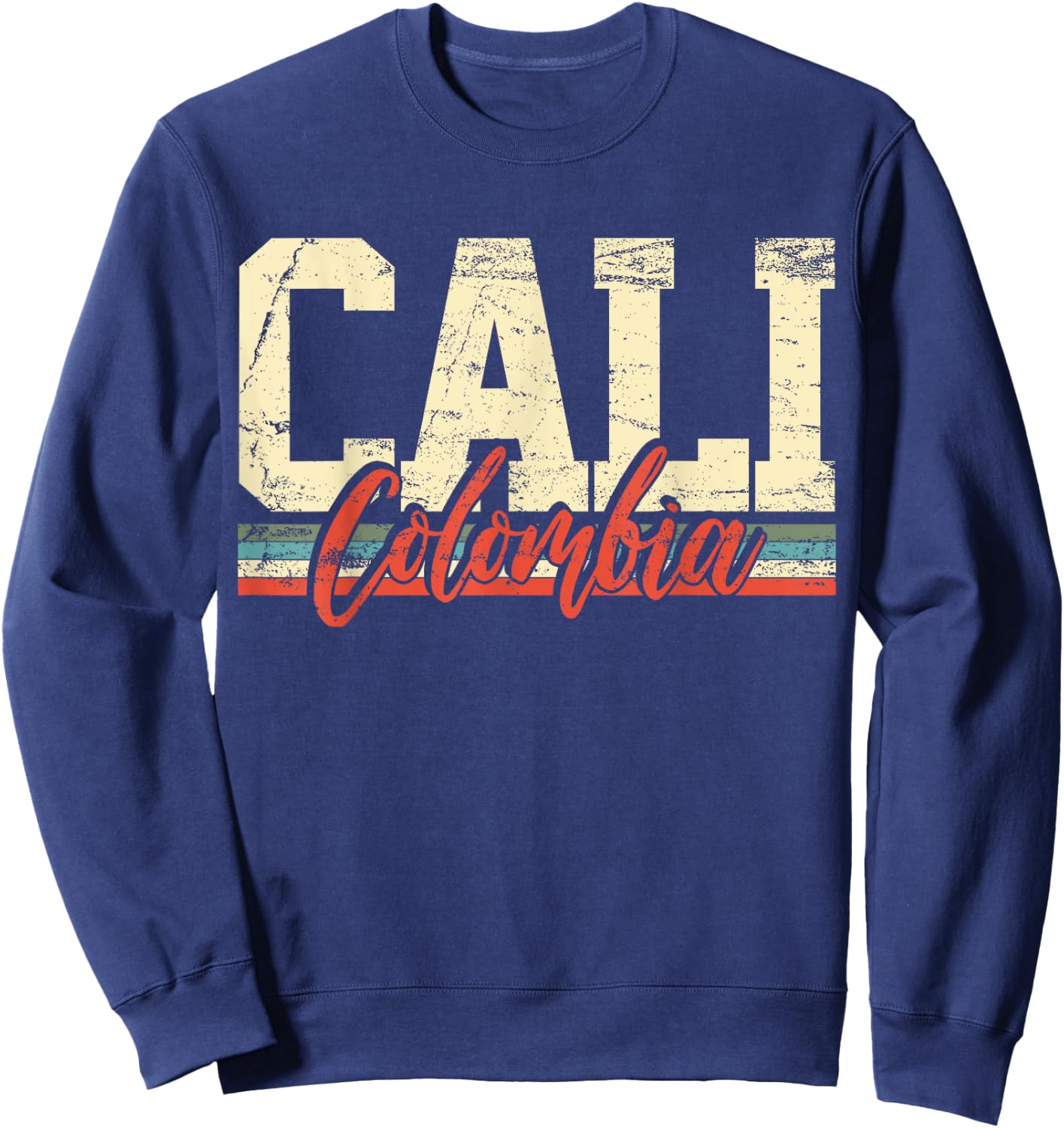 Cali Colombia Travel Souvenir Retro Vintage Gift Sweatshirt - Sweatshirt | Navy