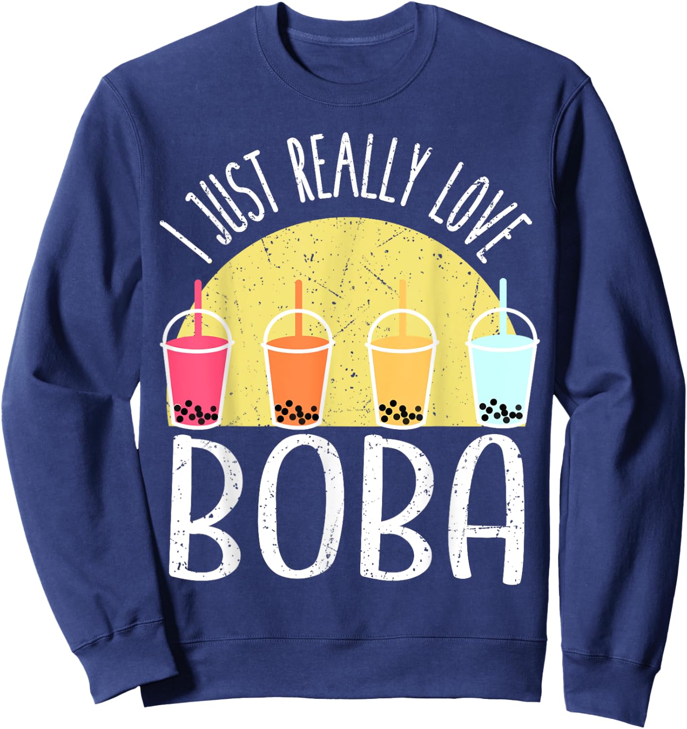I Just Really Love Boba Japanese Kawaii Anime KIDS Gifts Sweatshirt - Sweatshirt | Navy