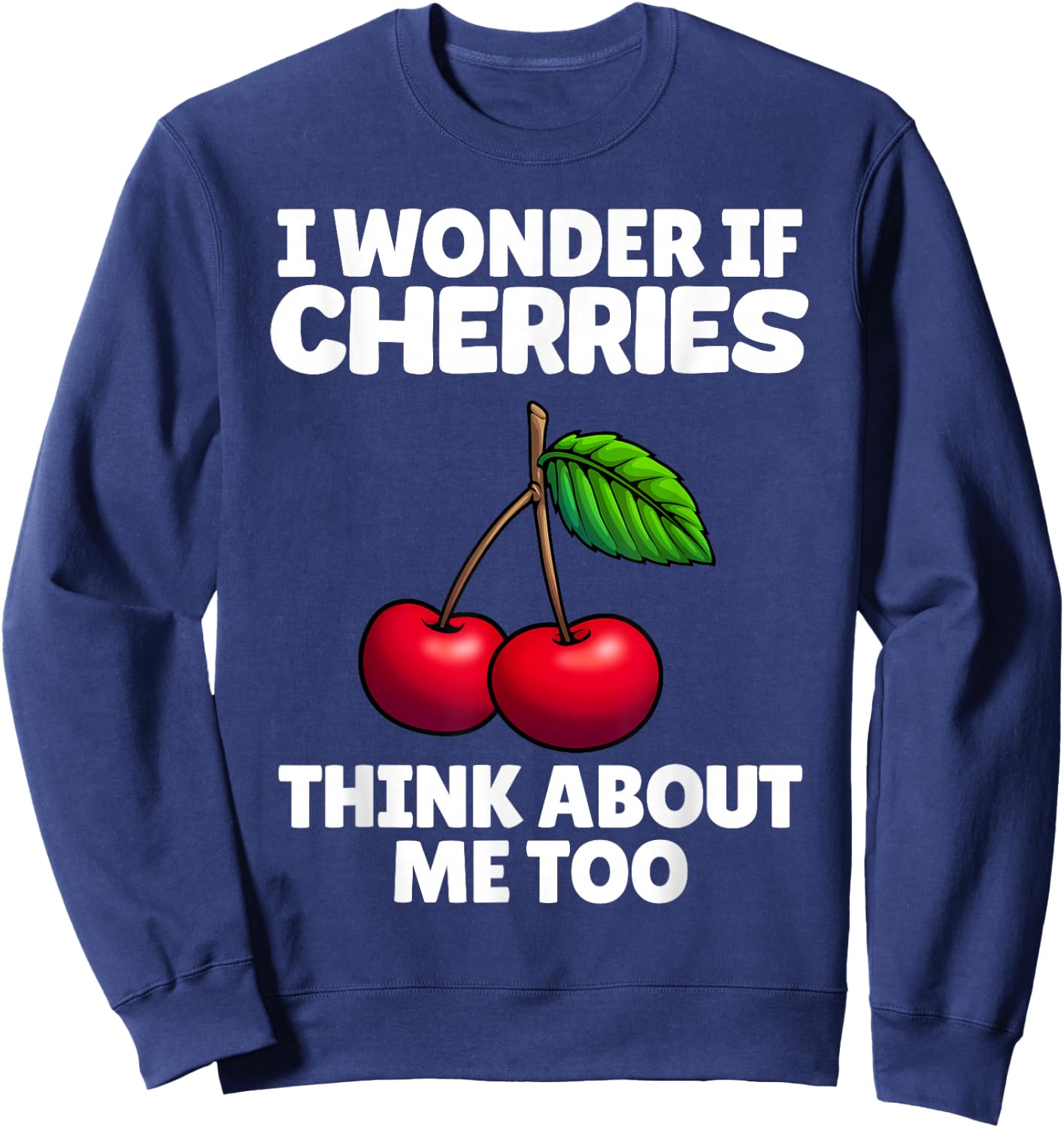 Cherry Graphic Women Kids Cherry Print Cherry Lover Sweatshirt - Sweatshirt | Navy