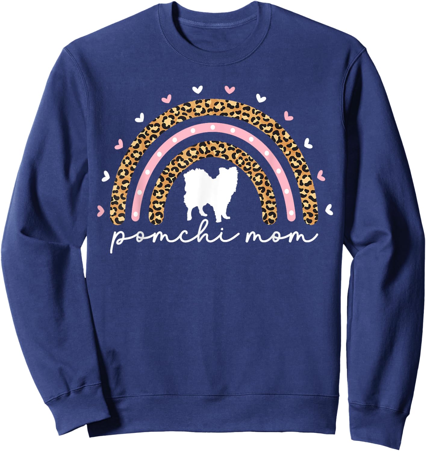 Cute Pomchi Mom Mama Pom-Chi Dog Lovers Mom Funny Sweatshirt - Sweatshirt | Navy