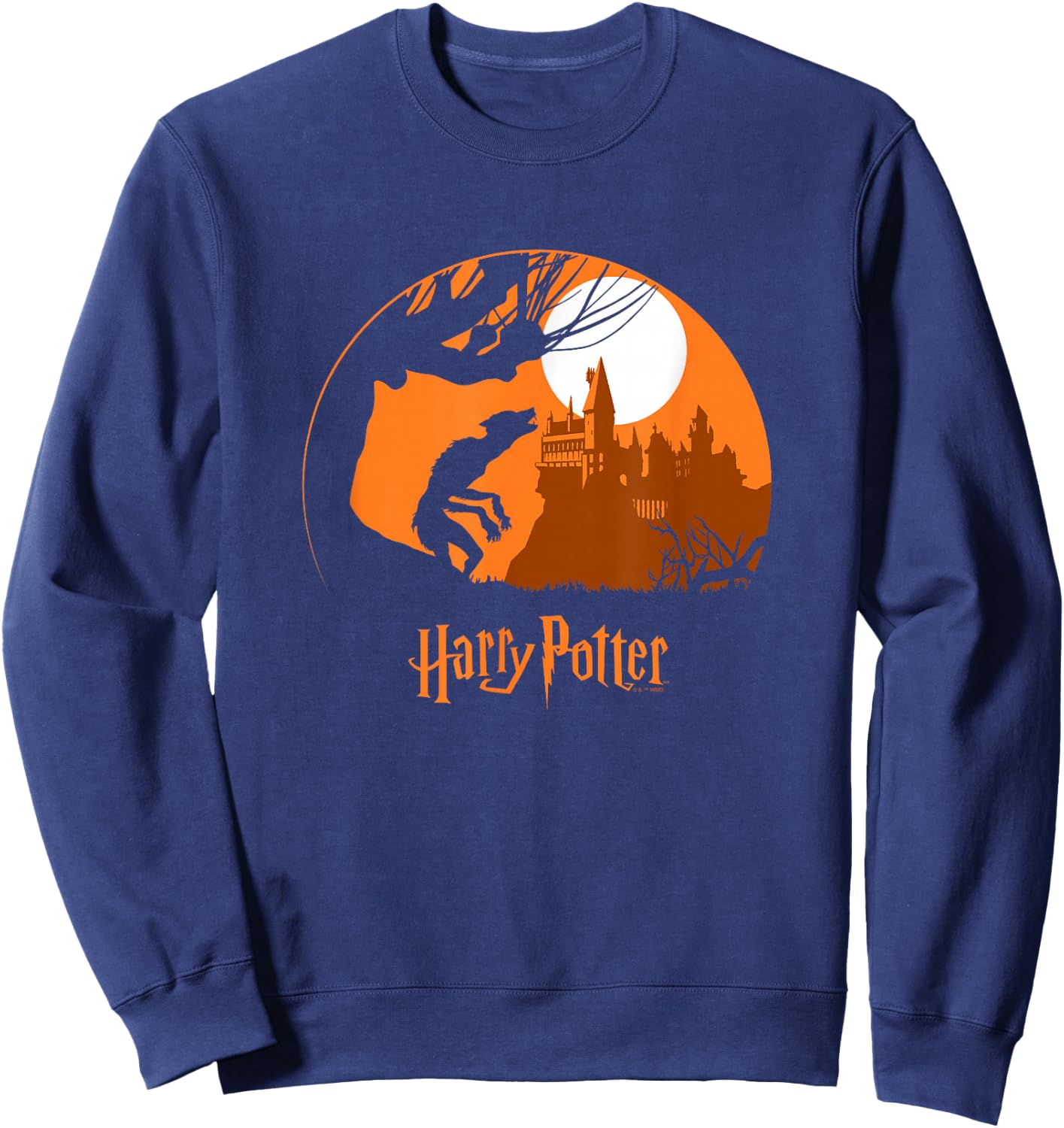 Harry Potter Halloween Werewolf Remus Lupin Silhouette Sweatshirt - Sweatshirt | Navy