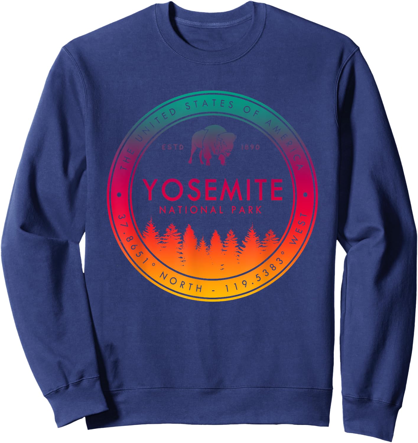 Yosemite National Park California Gifts Souvenir CA Sweatshirt - Sweatshirt | Navy