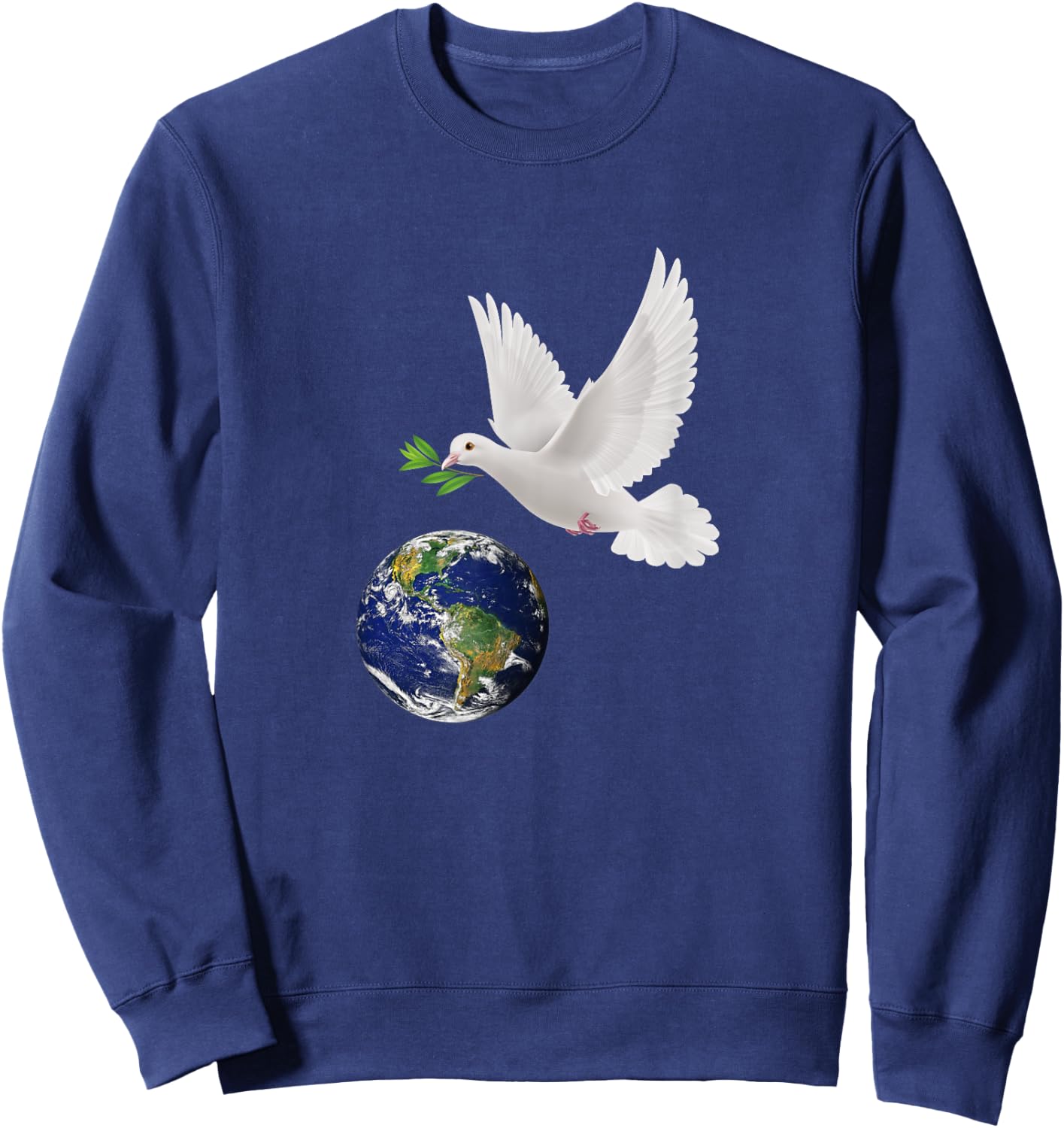 Peace Dove World Peace Earth Peace White Peace Dove , black Sweatshirt - Sweatshirt | Navy