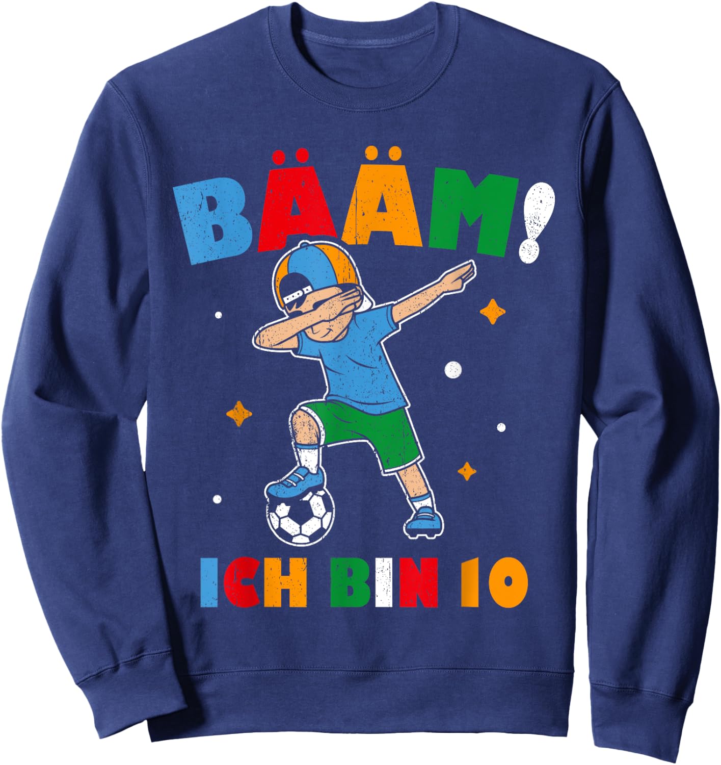 I Am 10 Dabbing Birthday Shirt 10 Years Boys Gift , black Sweatshirt - Sweatshirt | Navy