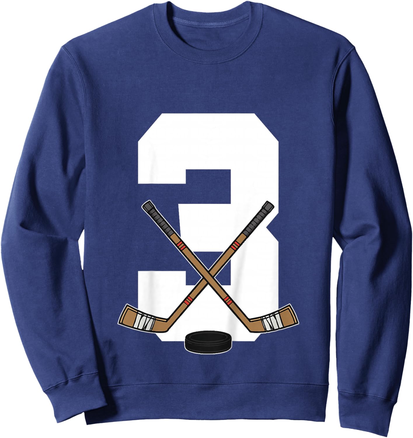 Kids Ice Hockey Kids Toddler Boys 3rd Birthday Ice Hockey Sweatshirt - Sweatshirt | Navy