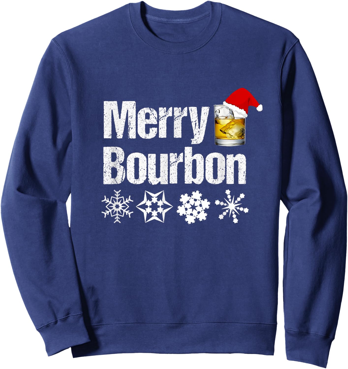 Bourbon Christmas Gift - Merry Bourbon Sweatshirt - Sweatshirt | Navy