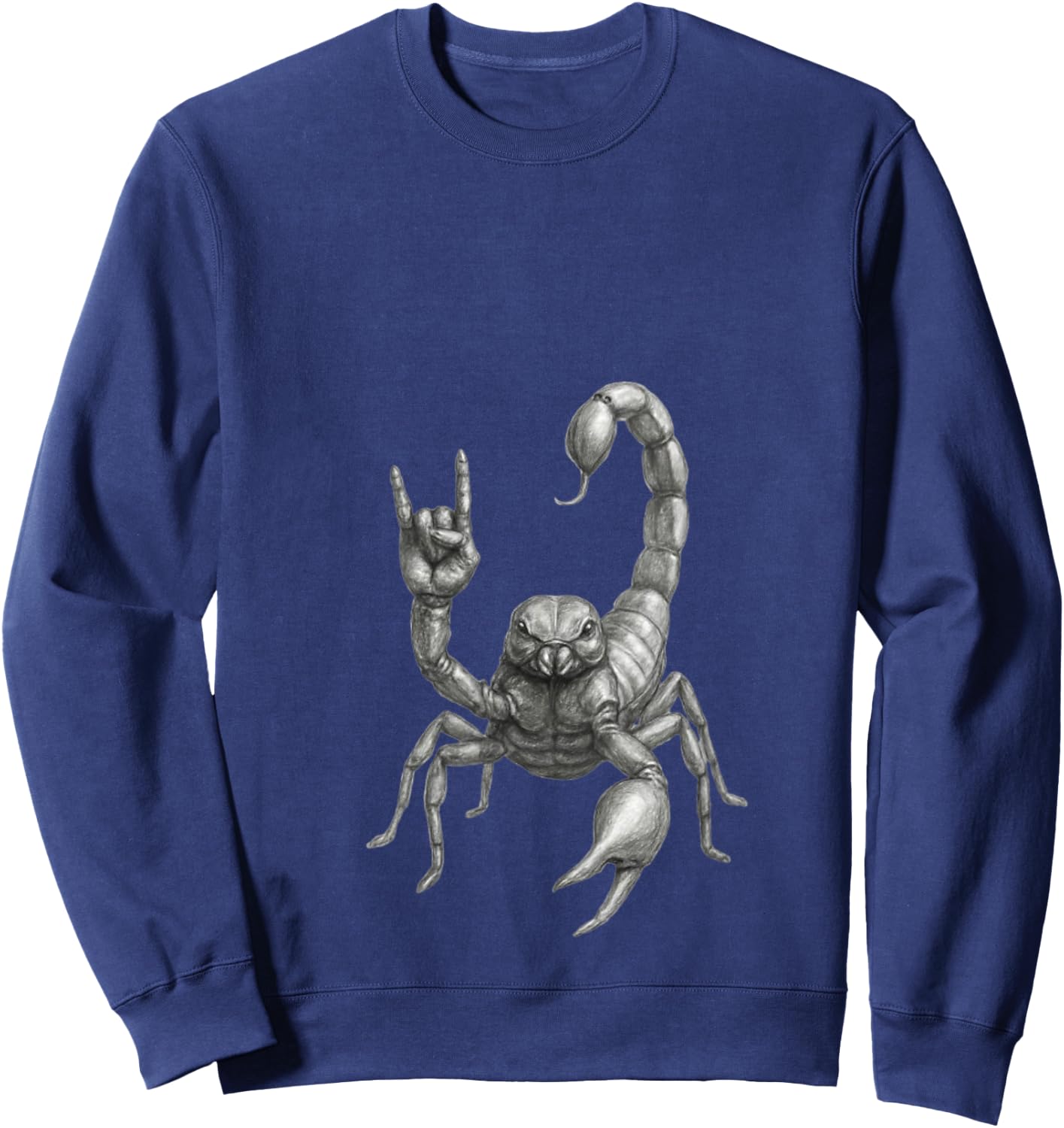 Scorpion Festival Band Cool Scorpion Retro Rock Music Lover V-Neck Sweatshirt - Sweatshirt | Navy