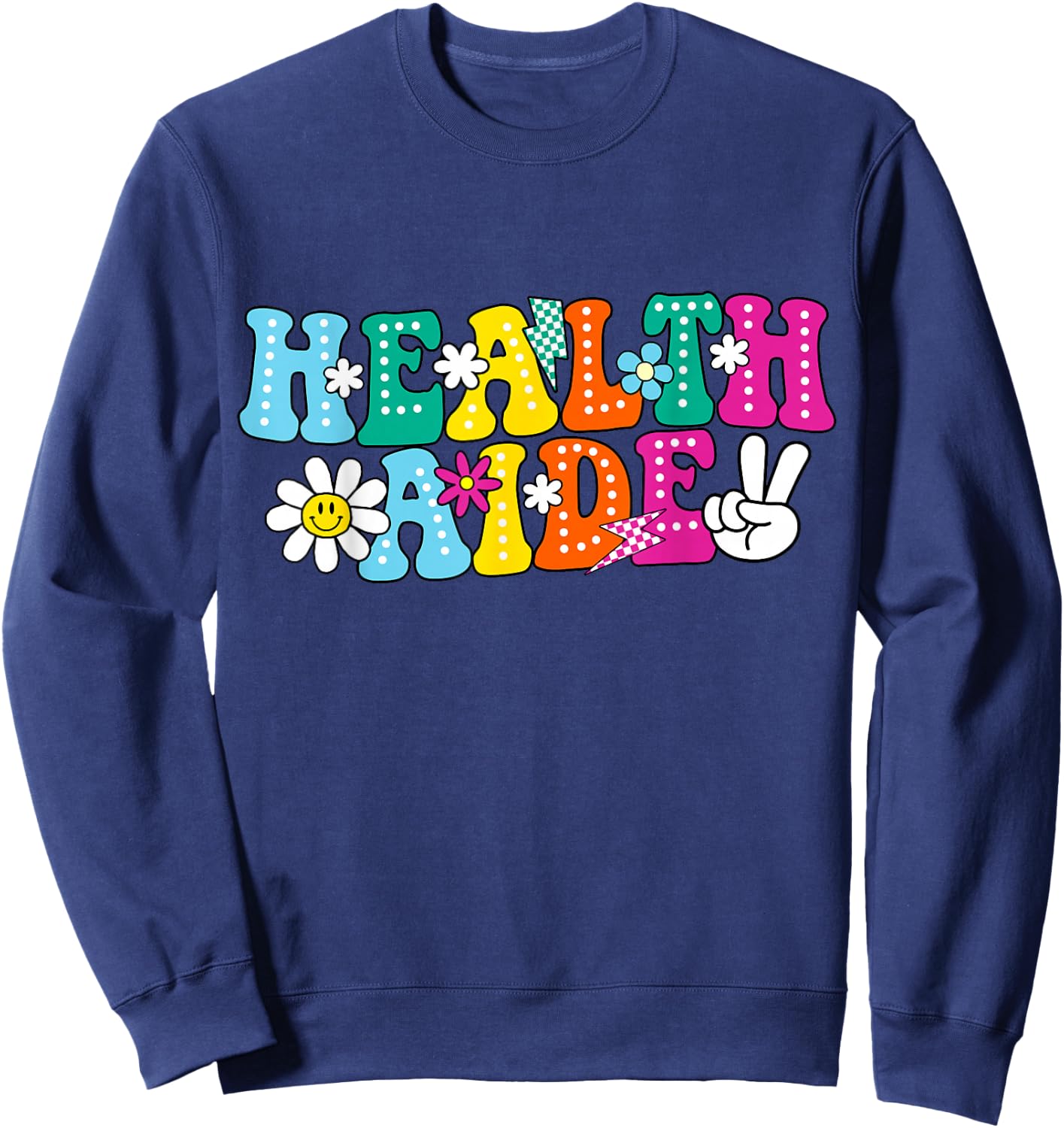 Health Aide Squad Admin Squad Back to School Sweatshirt - Sweatshirt | Navy