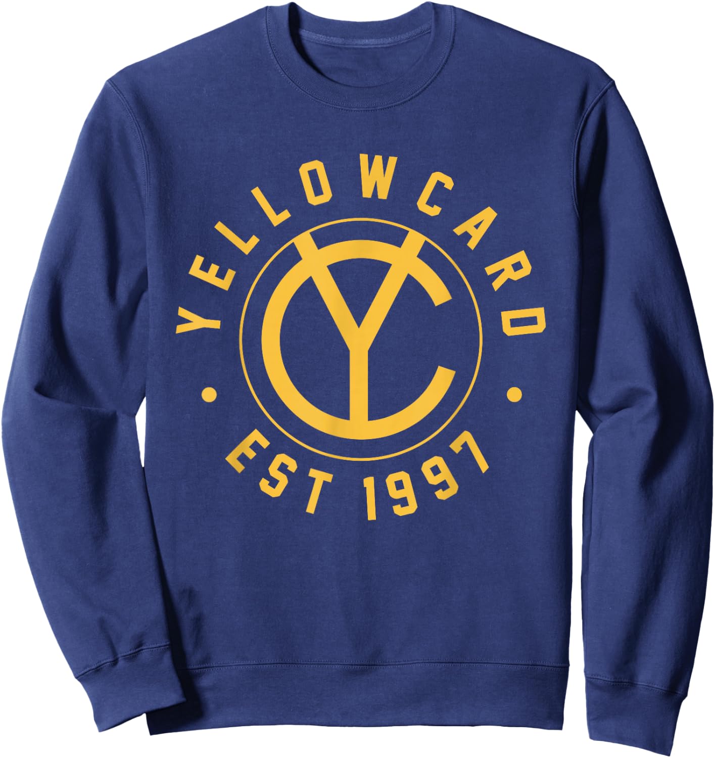 Yellowcard Yellow Logo , Men's -Adults Band , Short Sleeve, Small, Yellow Sweatshirt - Sweatshirt | Navy
