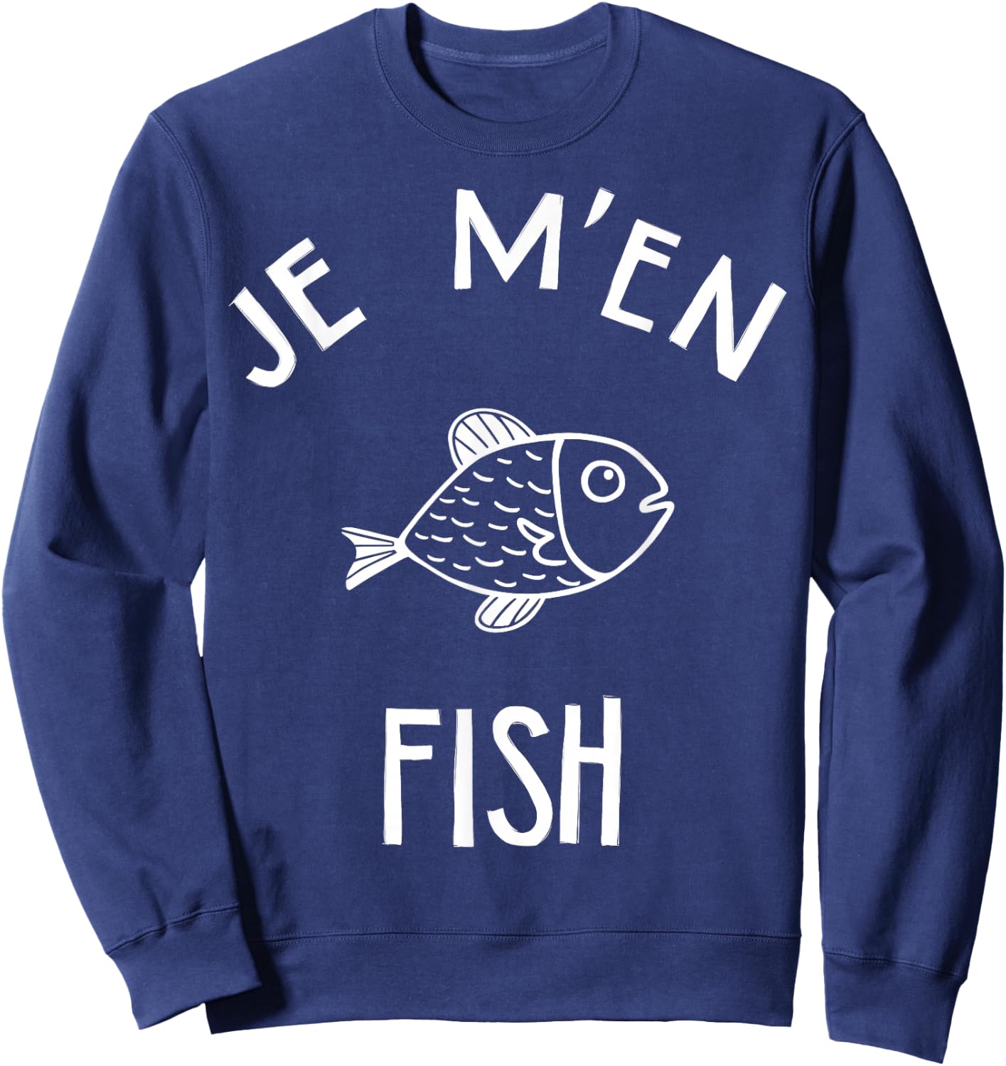 Je M'en Fish , Black, S Sweatshirt - Sweatshirt | Navy