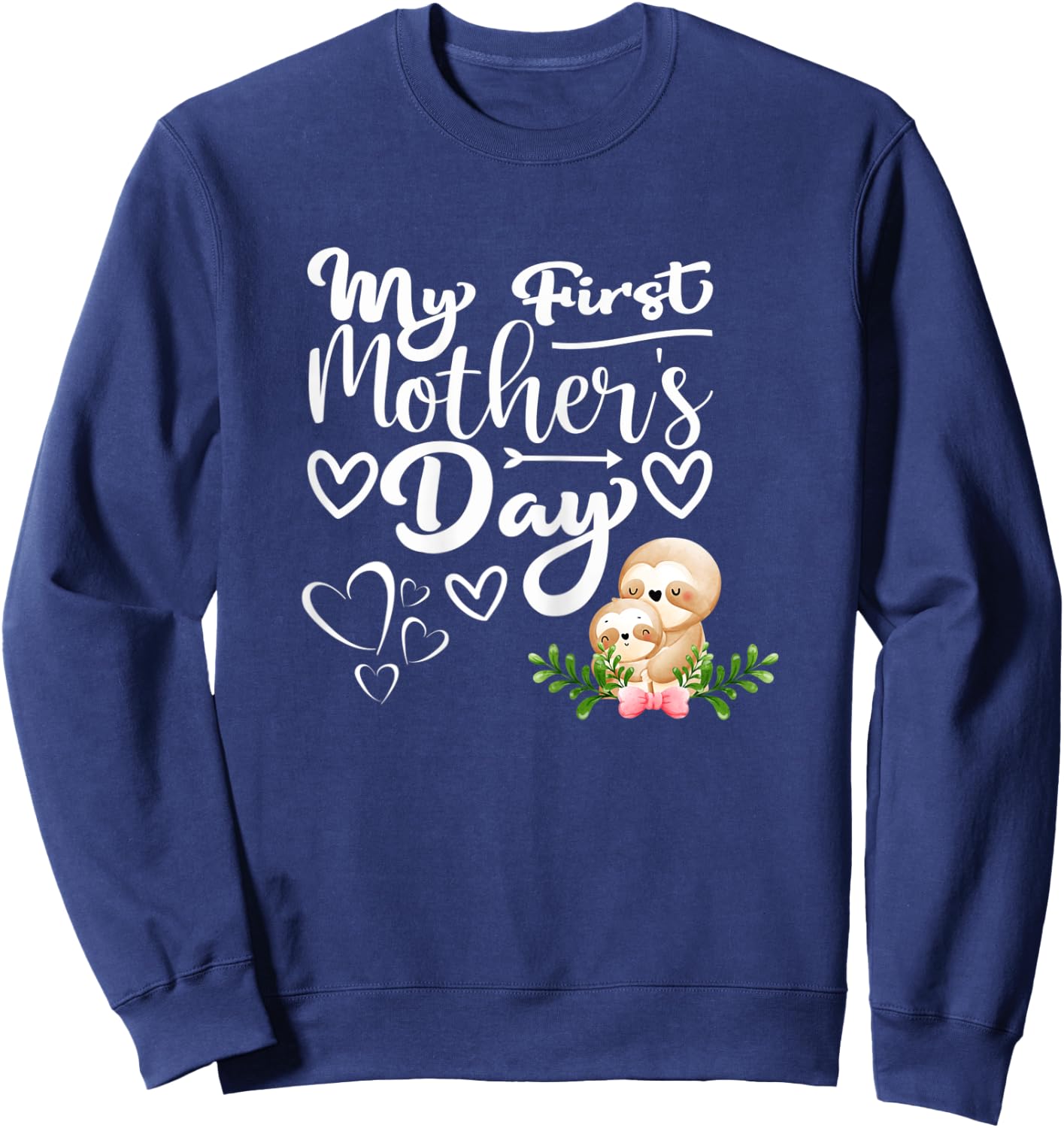 Damen 1. Muttertag Als Mama Faultier Mama Mein Erster Muttertag Sweatshirt - Sweatshirt | Navy