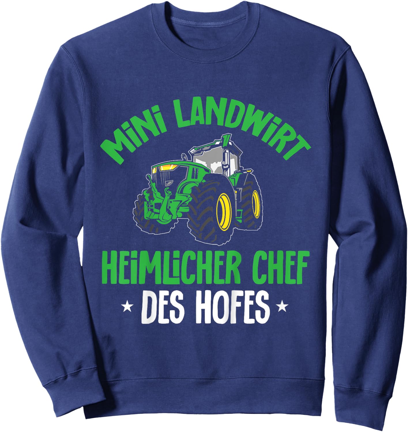 Kinder Mini Landwirt Heimlicher Chef Des Hofes Junge Sweatshirt - Sweatshirt | Navy