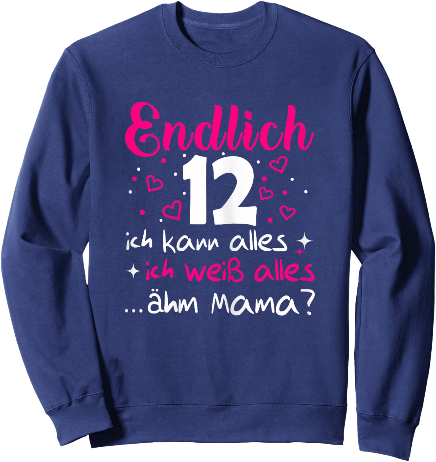 12th Birthday Girl Finally 12 Years , black Sweatshirt - Sweatshirt | Navy