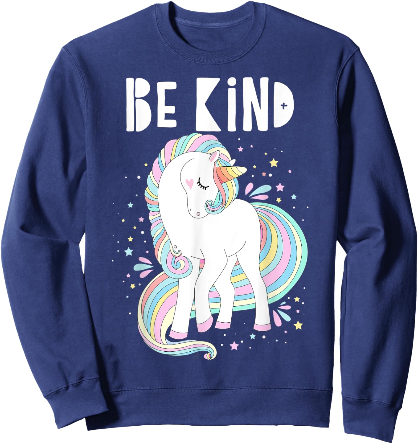 Be Kind - Choose Kindness Anti Bullying Rainbow Unicorn Sweatshirt - Sweatshirt | Navy