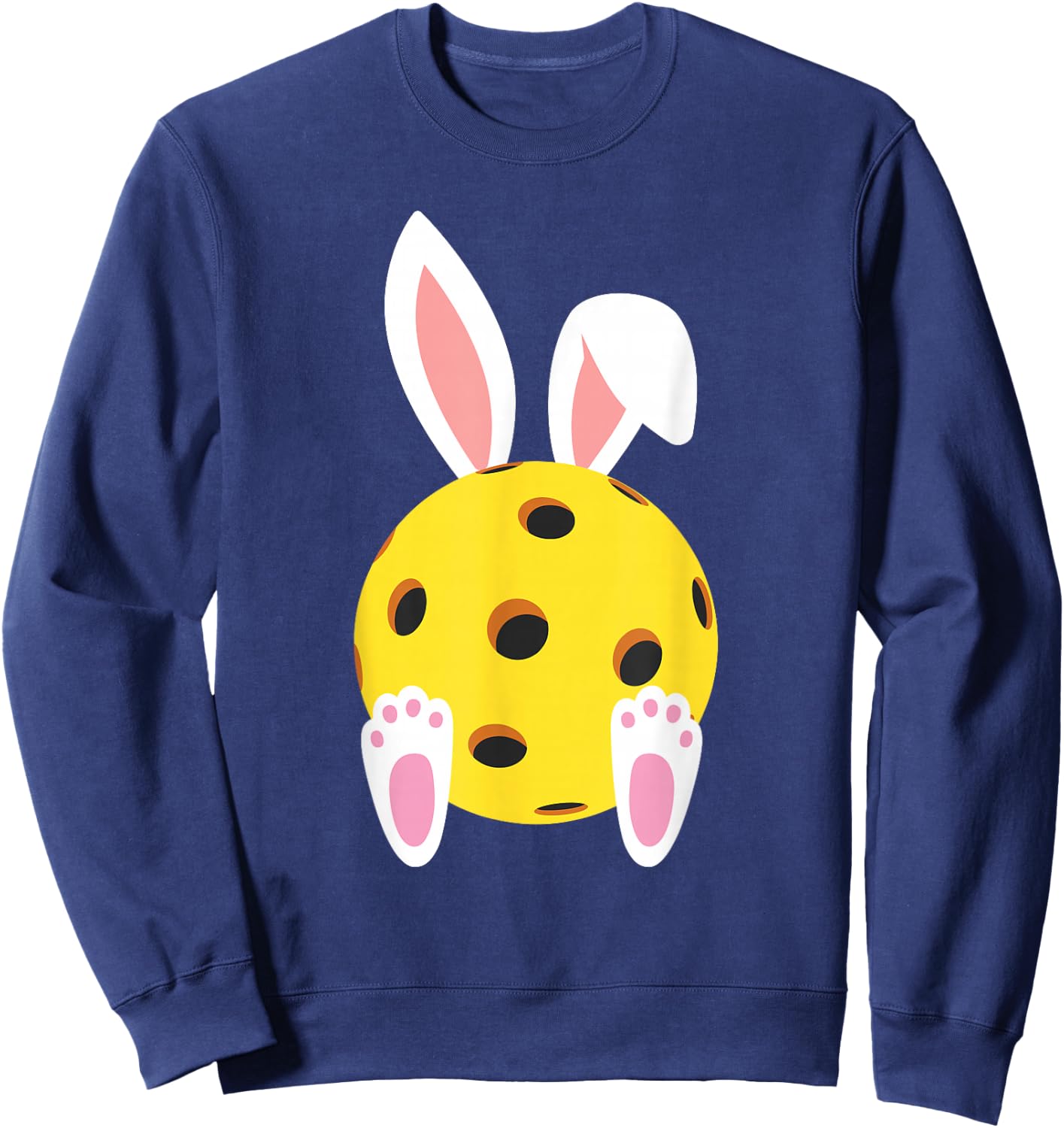 Easter Bunny Pickleball Funny Easter Rabbit Sweatshirt - Sweatshirt | Navy