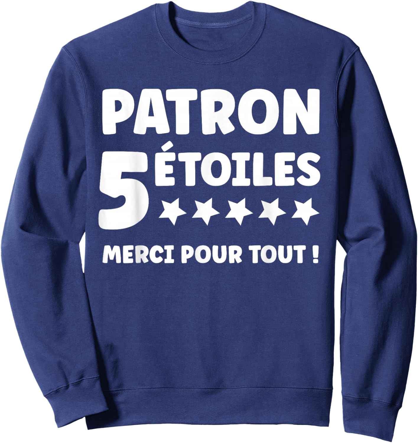 Humour Pattern 5 Stars Thank You for Everything Start Super Pattern Sweatshirt - Sweatshirt | Navy