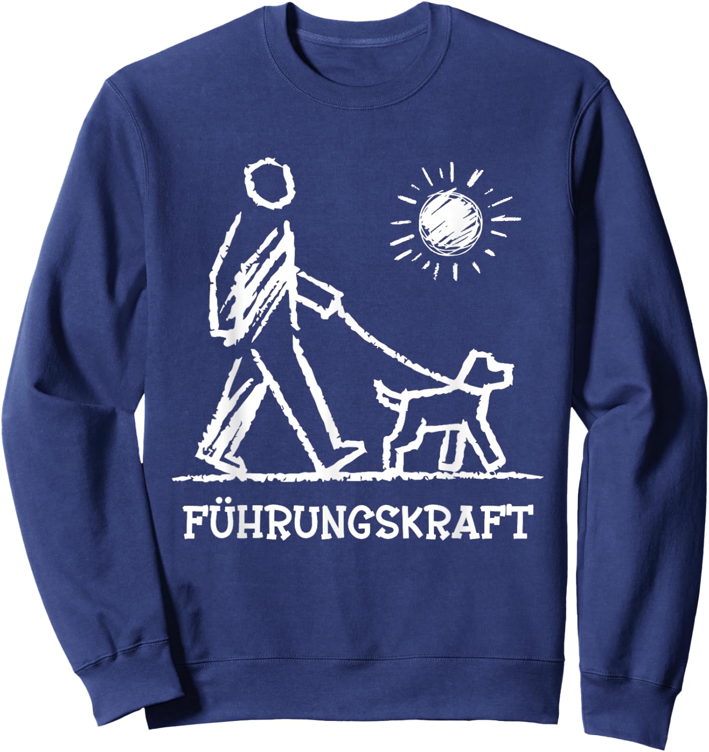 Leadership Funny Dog Sayings with Print Men's Dog , black Sweatshirt - Sweatshirt | Navy