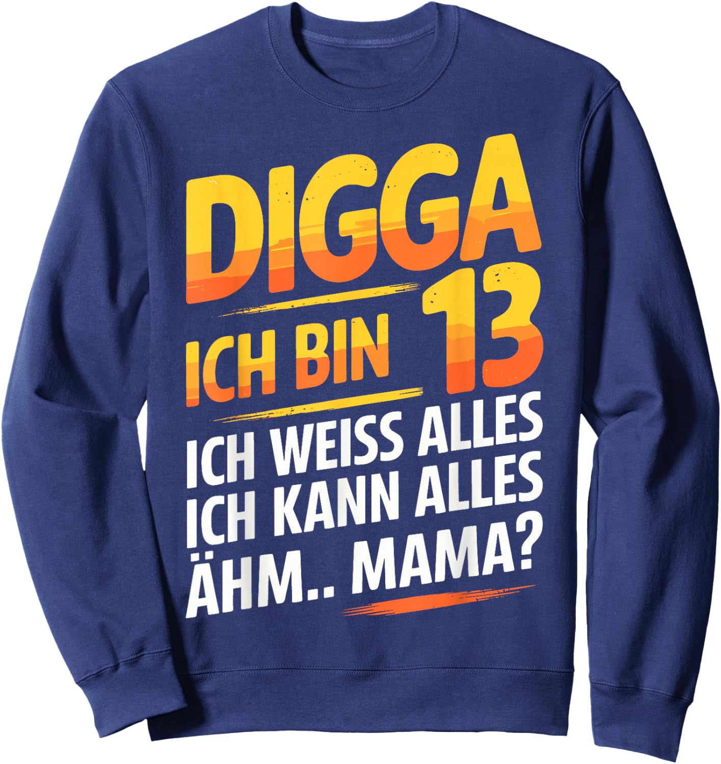 13th Birthday Boy Girl 13 Years 2012 Funny Gift , black Sweatshirt - Sweatshirt | Navy