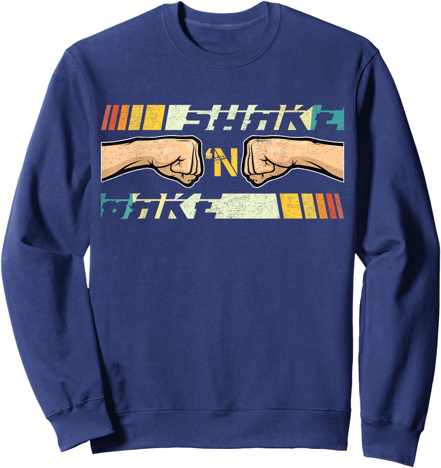 Shake And Bake Vintage Arts Movies Sports Cosutme Happily Sweatshirt - Sweatshirt | Navy