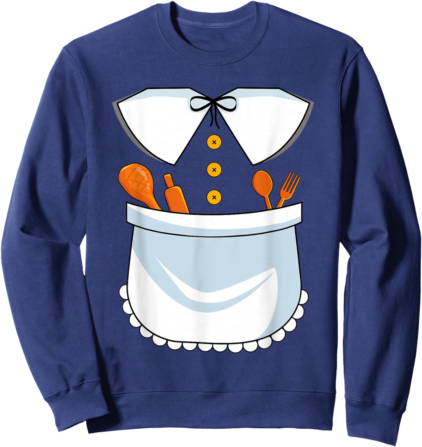 Pilgrim Costume Lady Happy Thanksgiving Kids Girls Women Sweatshirt - Sweatshirt | Navy