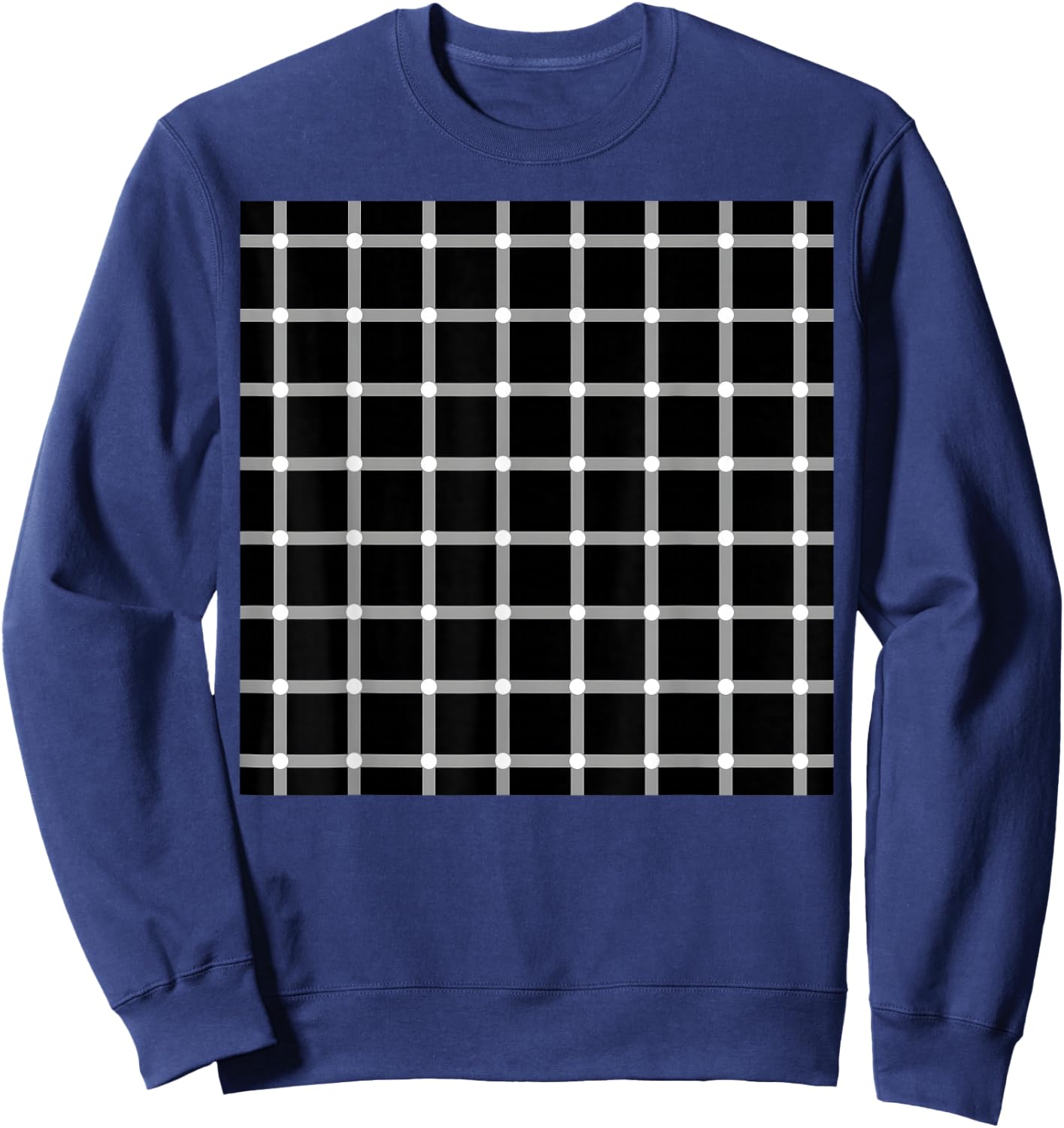 Hermann Grid Optical Illusion Impossible Math Lover Sweatshirt - Sweatshirt | Navy