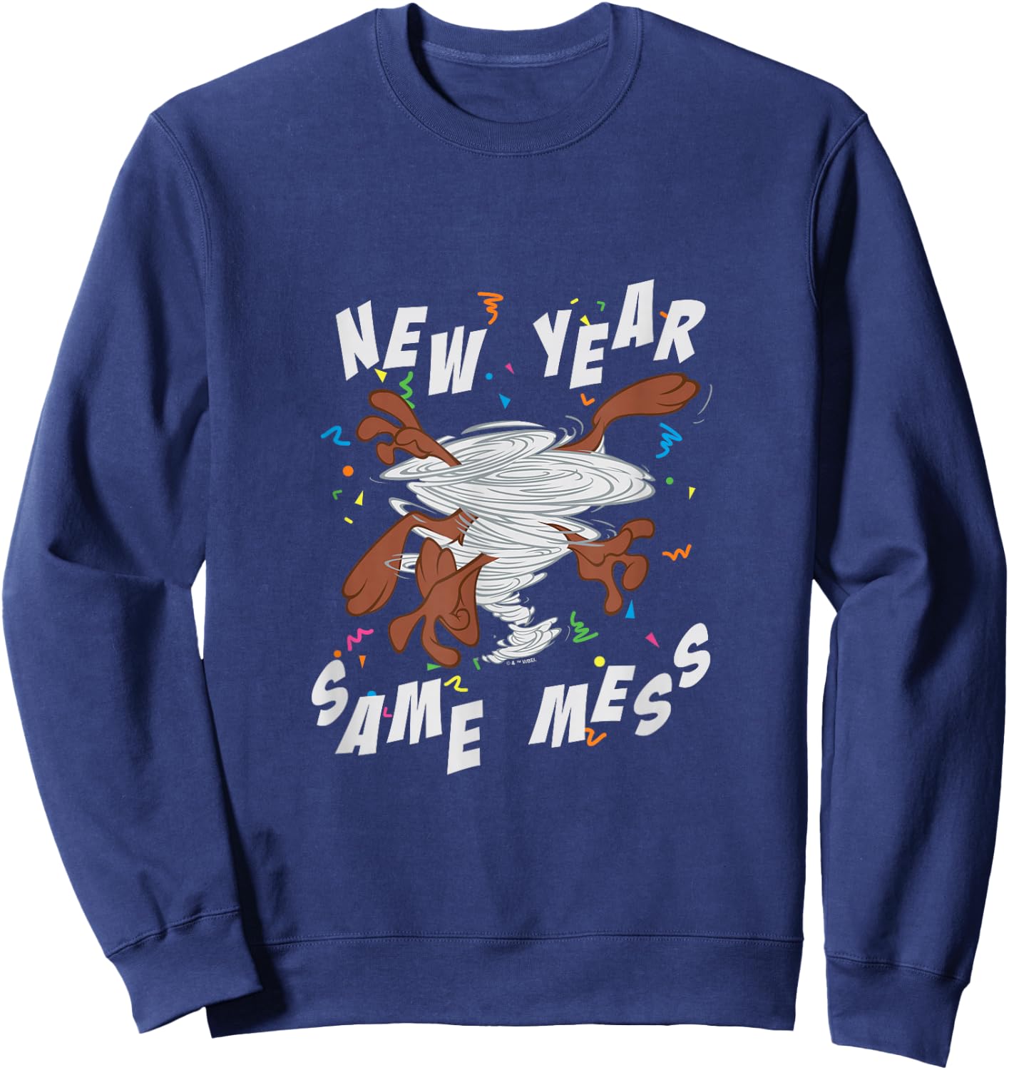 Looney Tunes New Year Same Mess With Taz Sweatshirt - Sweatshirt | Navy