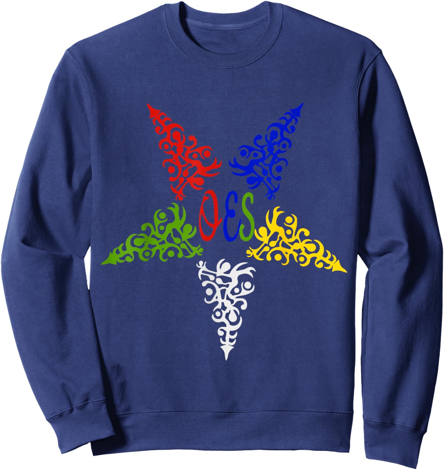 OES Star Human Tree Order of the Eastern Star Parents' Day Sweatshirt - Sweatshirt | Navy