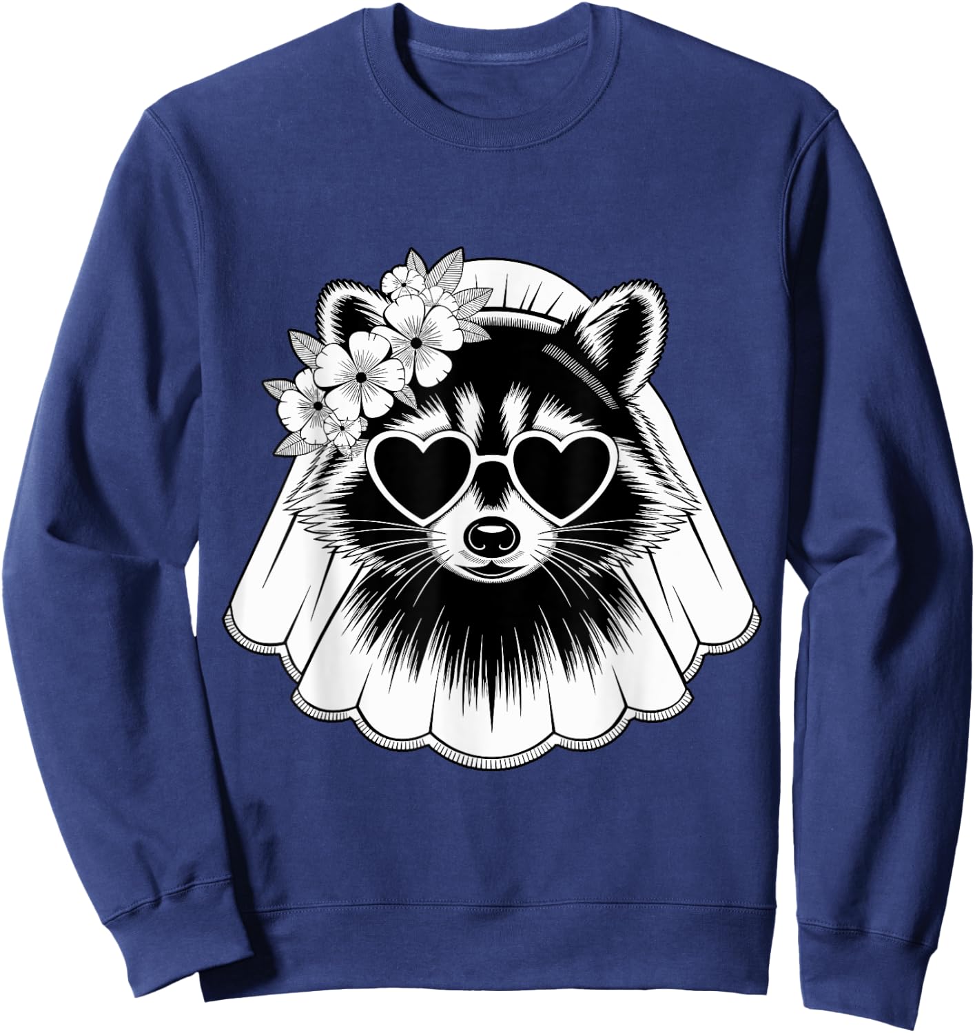 Feral Bride Design raton laveur Fête de mariage Sweatshirt - Sweatshirt | Navy
