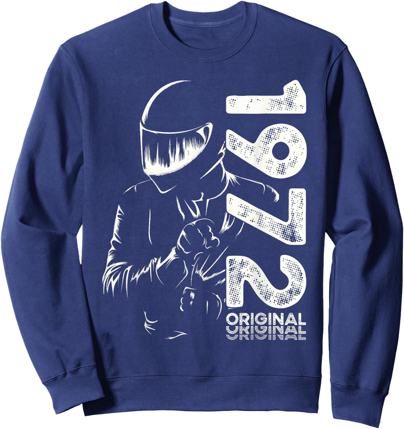 53rd Birthday Man Motorcycle Biker Biker 1972 , Black, S Sweatshirt - Sweatshirt | Navy