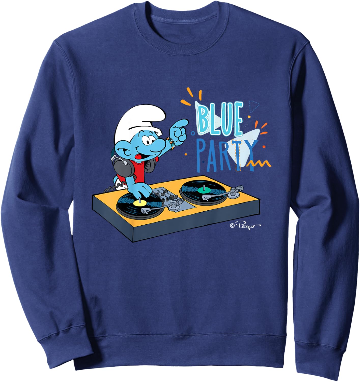 Children's with Blue Party Design Sweatshirt - Sweatshirt | Navy